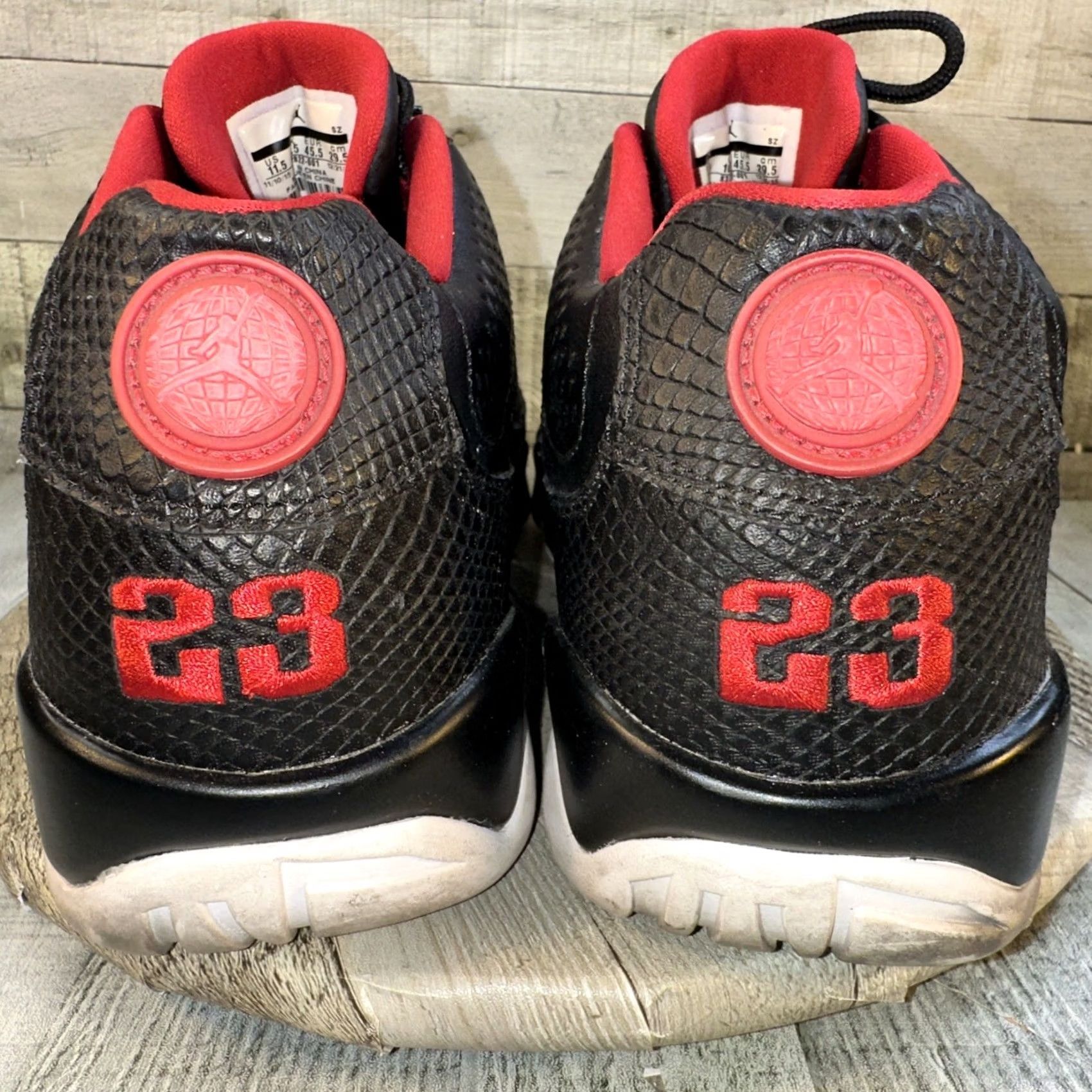 Jordan Brand Air Jordan 9 Retro Low Snakeskin - 11.5 Men's Sneaker, Black, Snakeskin Upper, 2016, 832822-001 Size US 12 / EU 45 - 6 Thumbnail