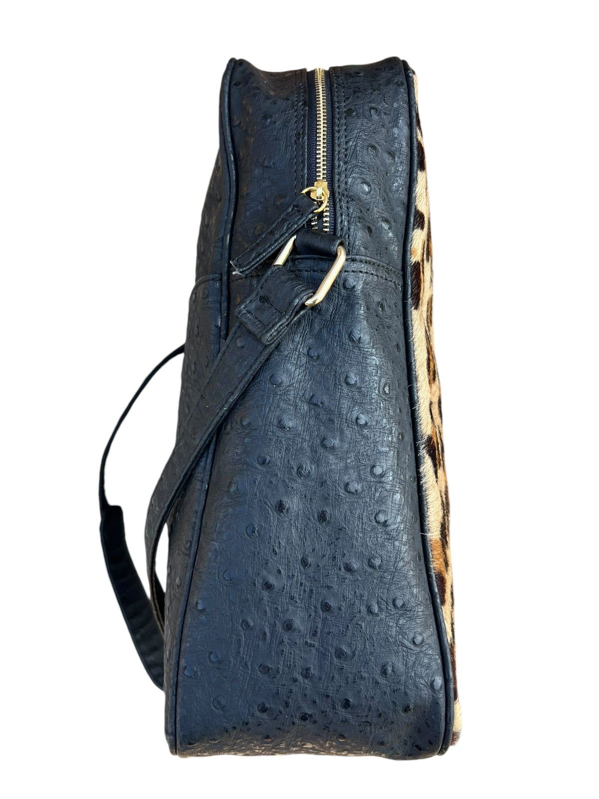 Leather Vintage GK Japan Leopard Ostrich Leather Bag Size ONE SIZE - 13 Thumbnail