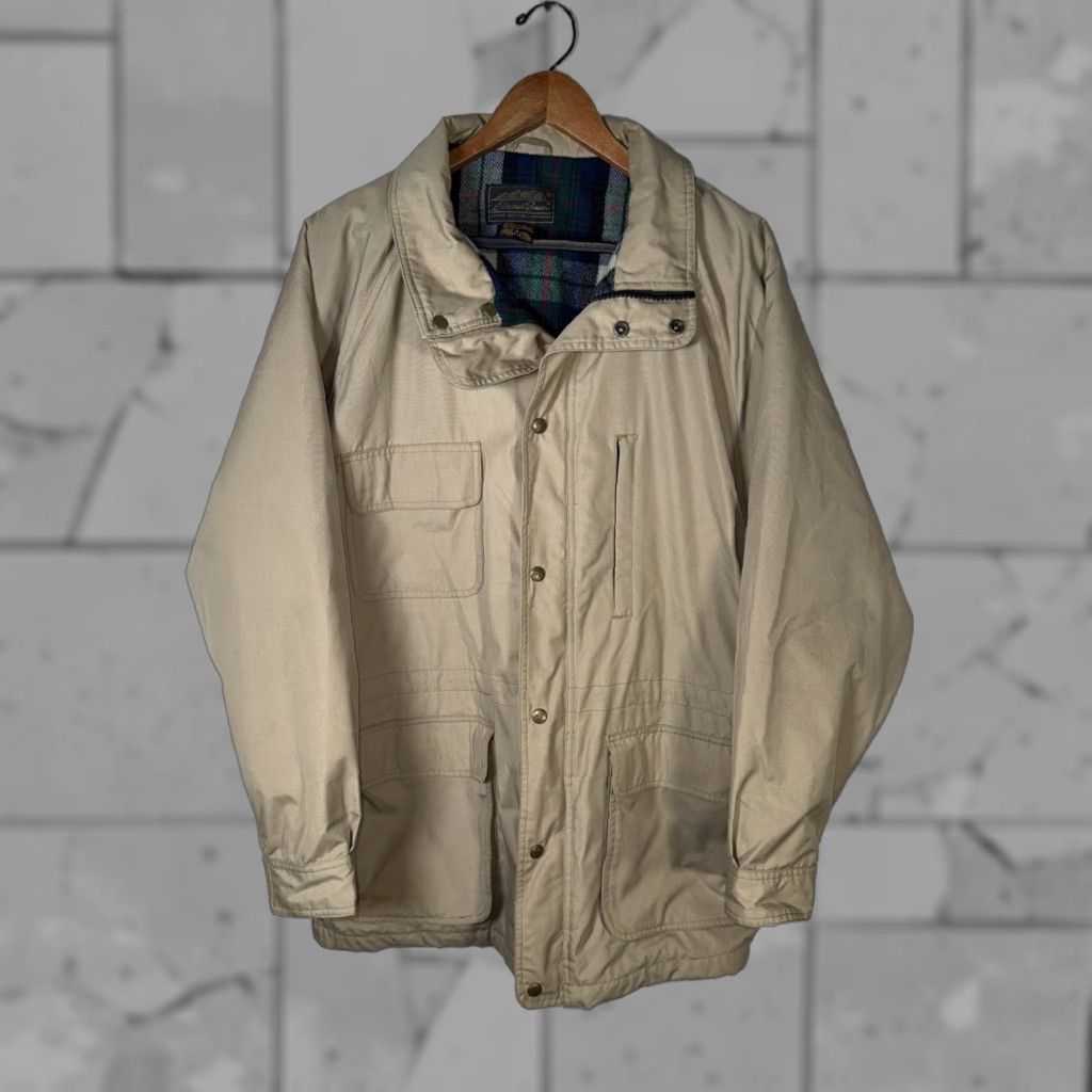 Eddie Bauer VINTAGE Eddie Bauer Jacket Parka Mens L Beige Wool Plaid Noned Barn Work Size US L / EU 52-54 / 3 - 1 Thumbnail