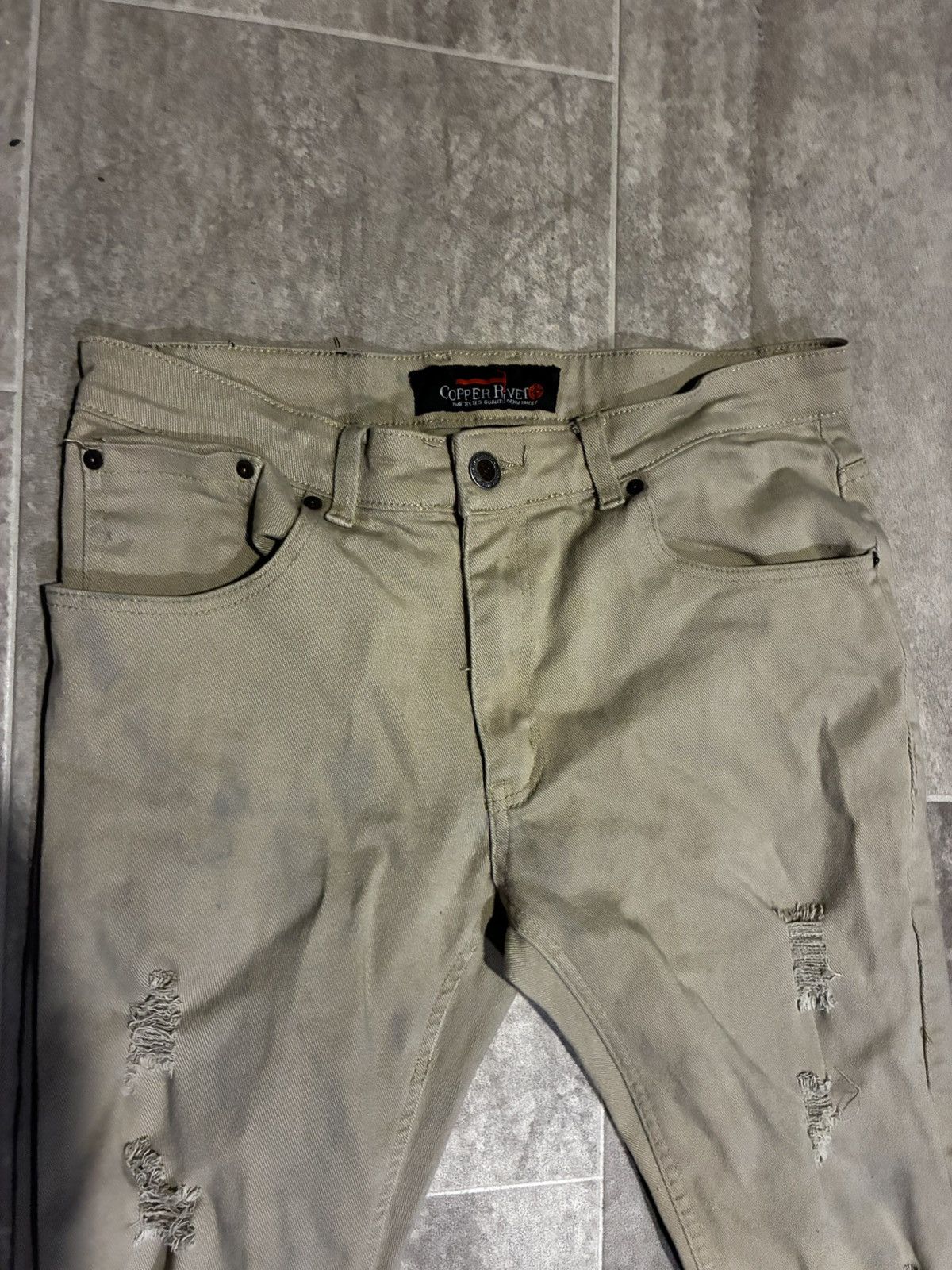 Other Tan and cream skinny jeans Size US 32 / EU 48 - 2 Thumbnail