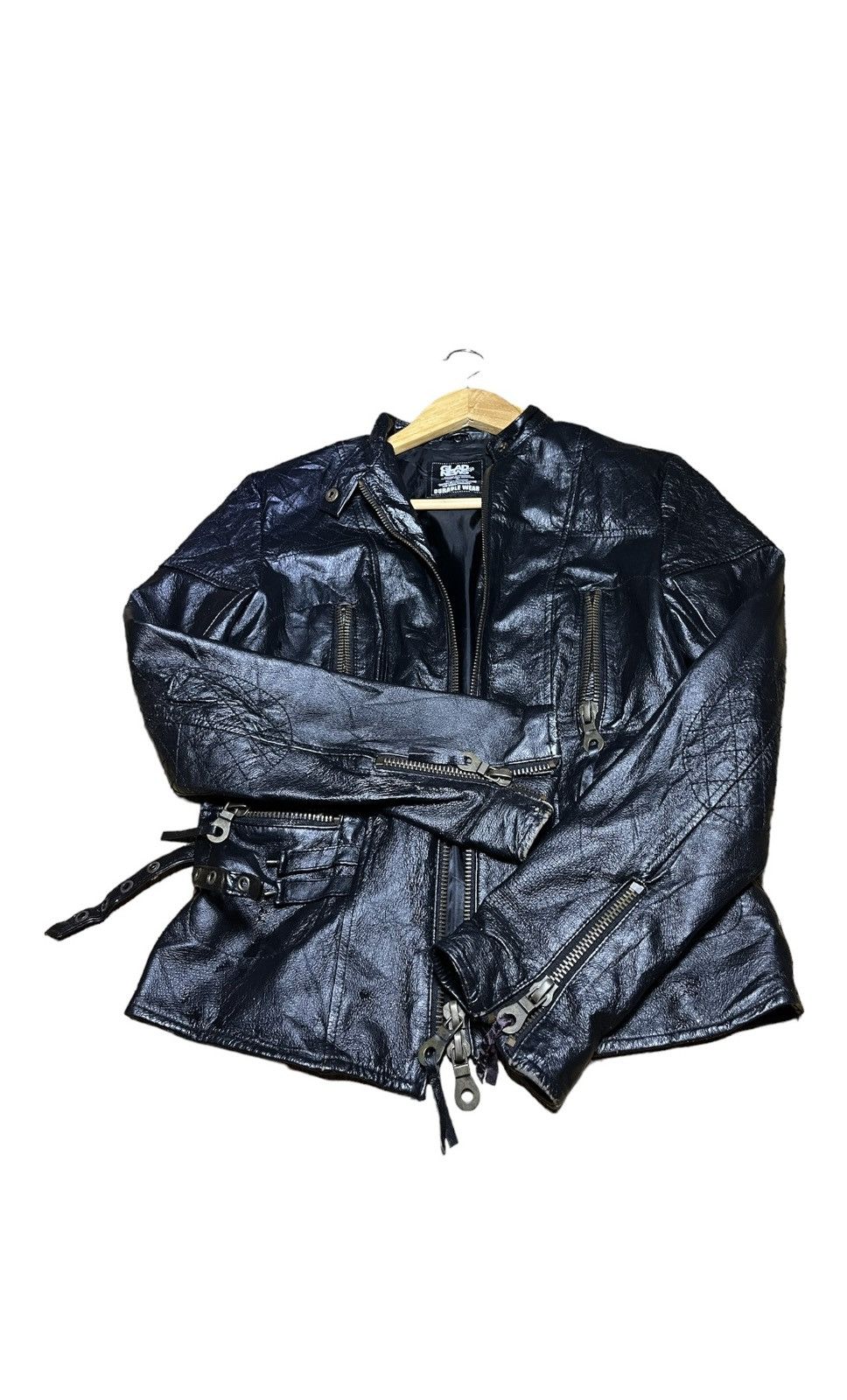 Vintage LEATHER JACKET GLAD NEWS Size US S / EU 44-46 / 1 - 3 Thumbnail