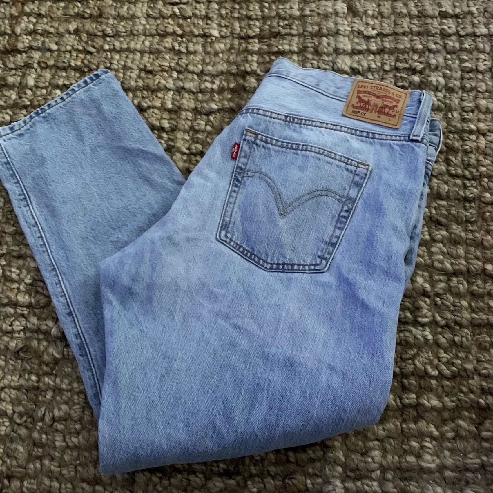 Levi's VINTAGE Levi's 501 Jeans Mens Regular Blue Distressed Button Fly Tapered Denim 36x29 Jeans Size US 32 / EU 48 - 7 Thumbnail