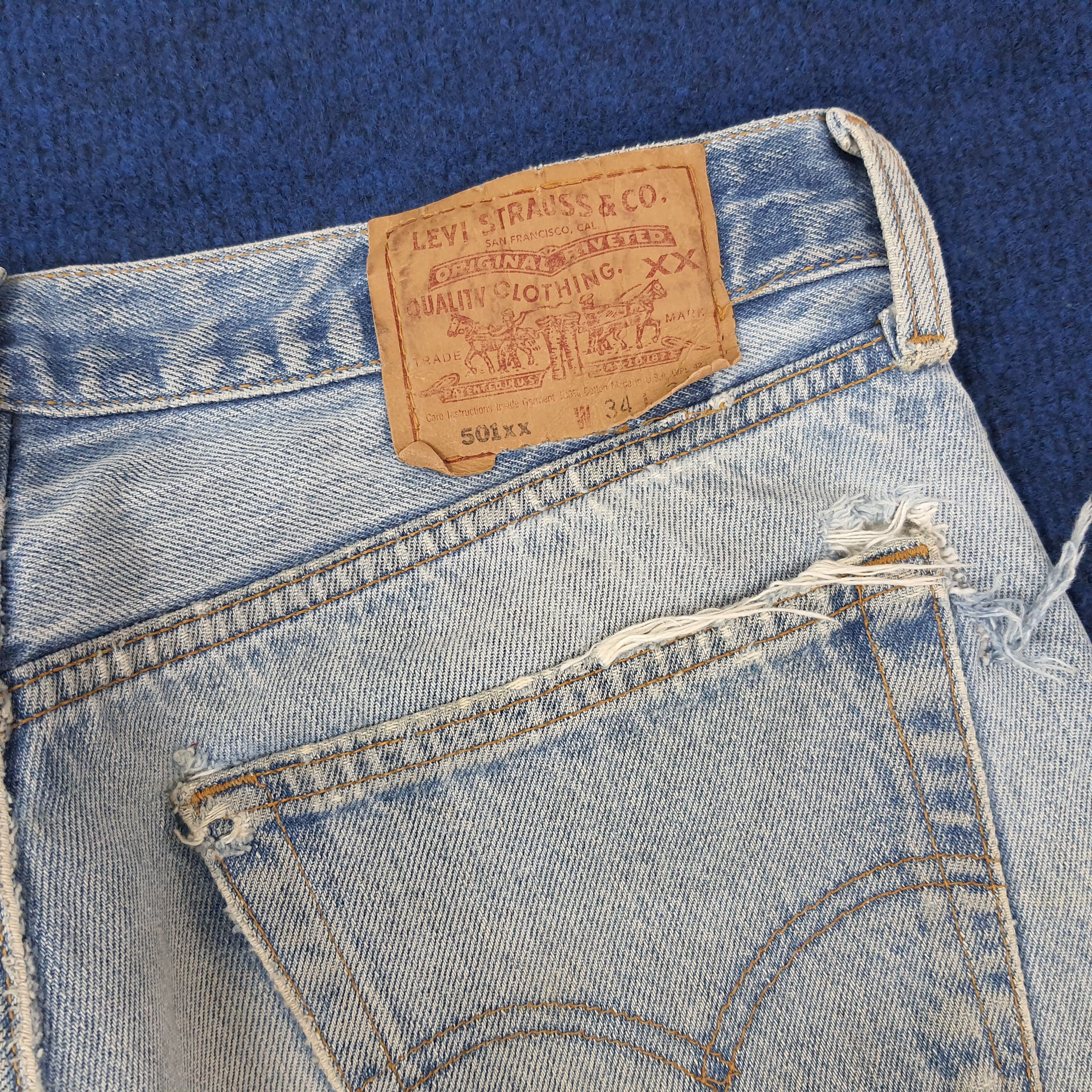 Levi's Vintage Levi's 501 Denim Distressed Style Jeans C252N18 Size US 31 - 5 Thumbnail