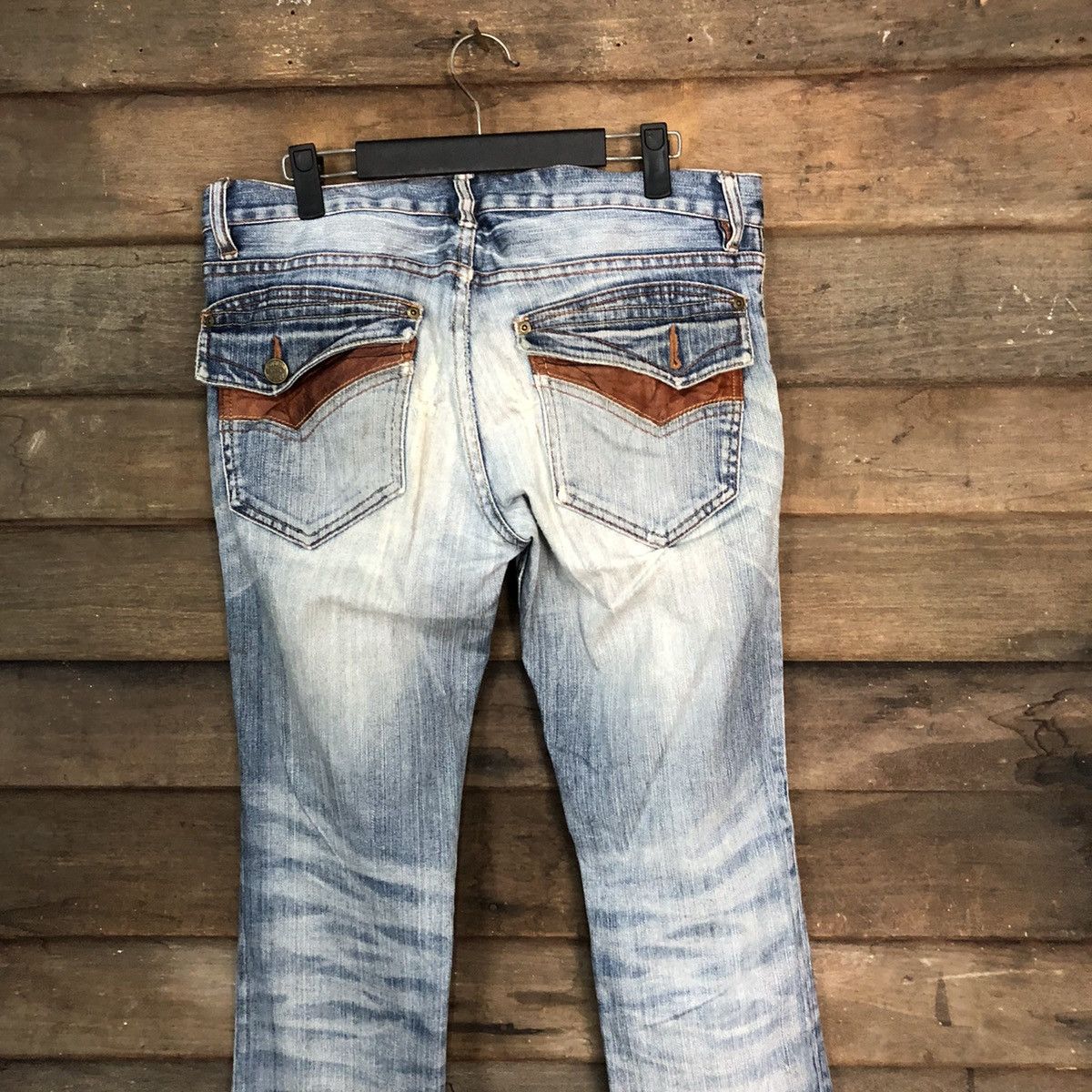 Japanese Brand Monsieur Nicole Blue Distressed Denim Pants #7330 Size 32" / US 10 / IT 46 - 14 Thumbnail