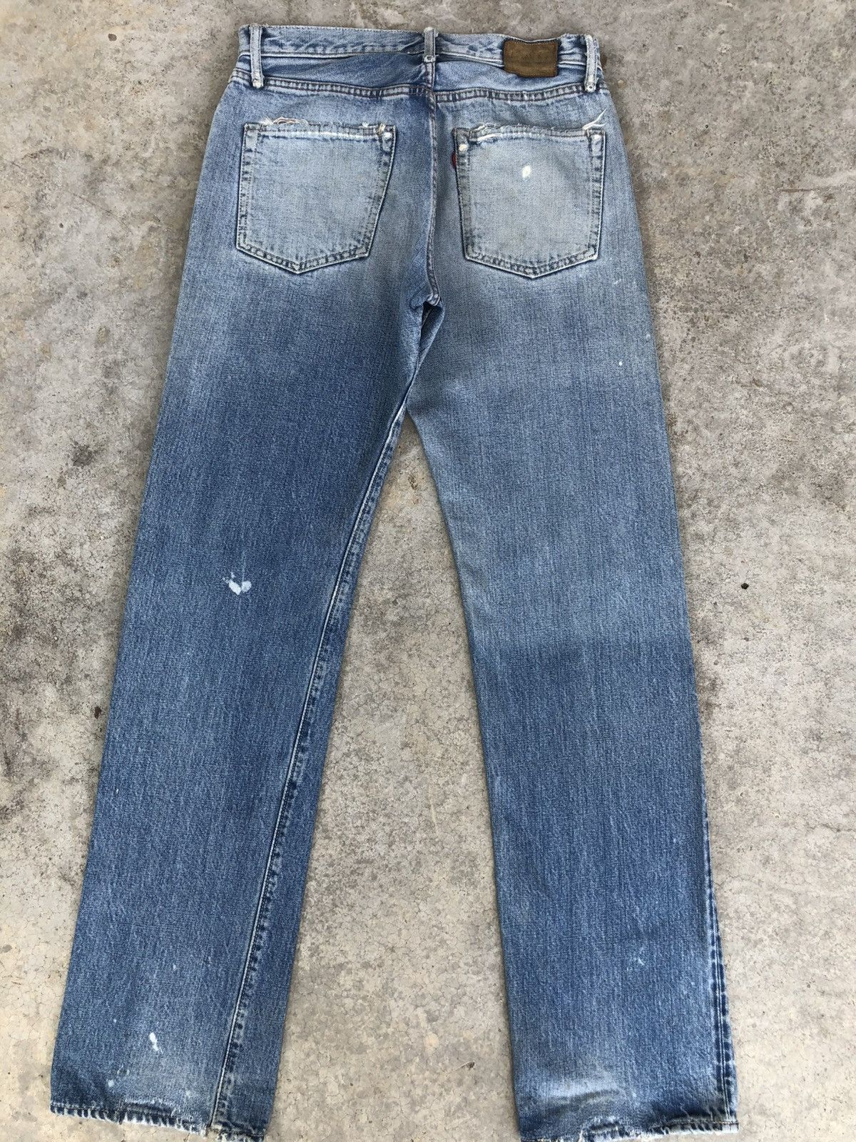 Japanese Brand Canton Distressed Jeans Selvedge Denim Size US 30 / EU 46 - 2 Thumbnail