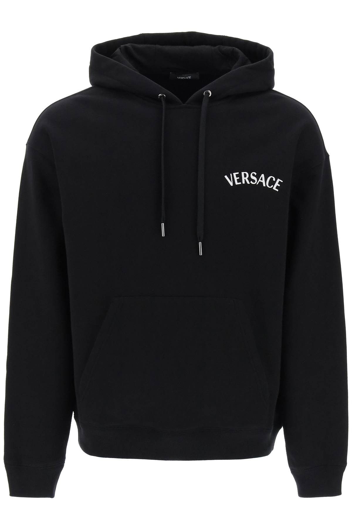 image of Versace Milano Stamp Hoodie in Black, Men's (Size XL)