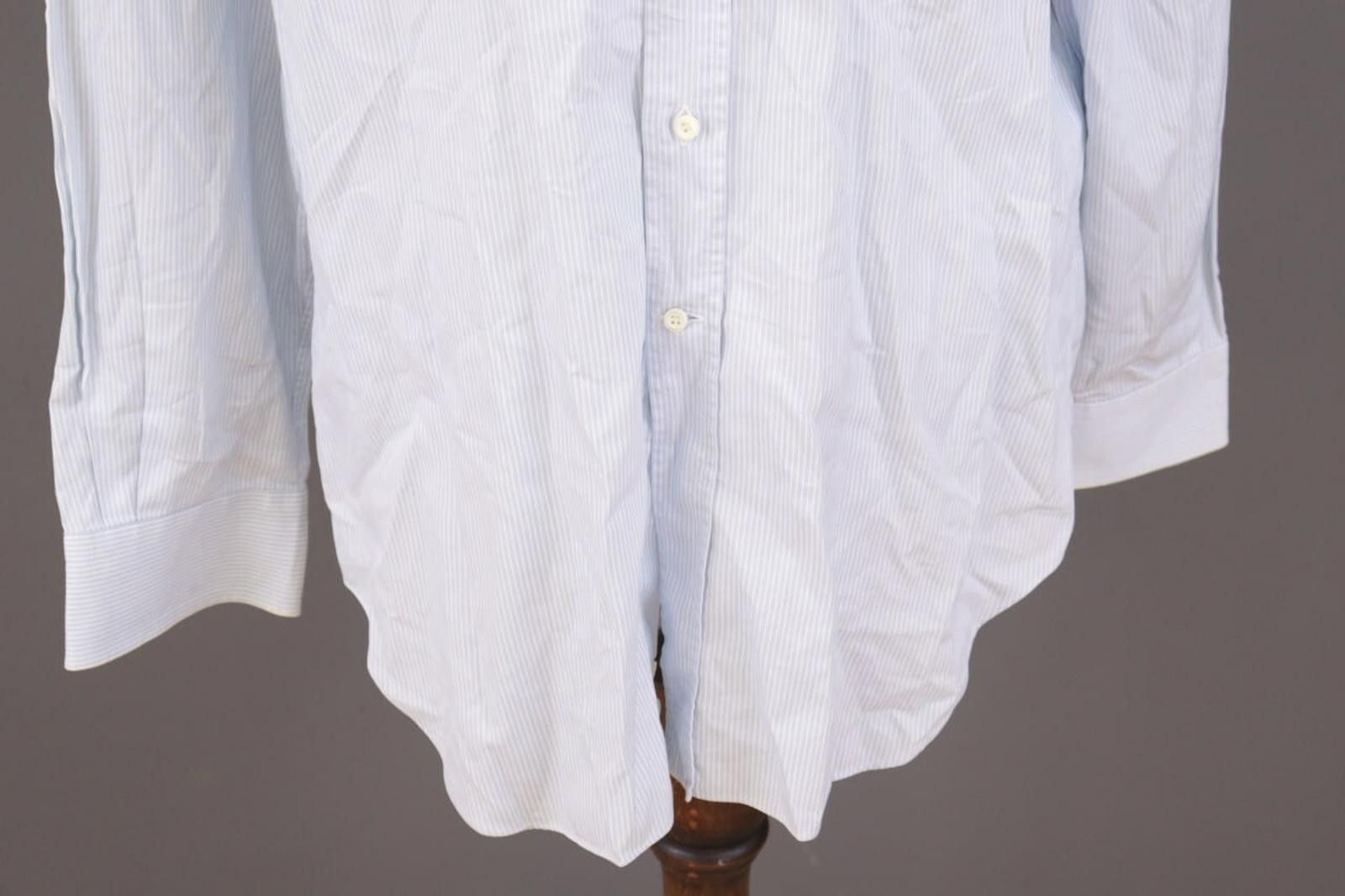 Ermenegildo Zegna Ermenegildo Zegna Blue Pinstripe Shirt Size 43 / 17 Size US M / EU 48-50 / 2 - 3 Thumbnail