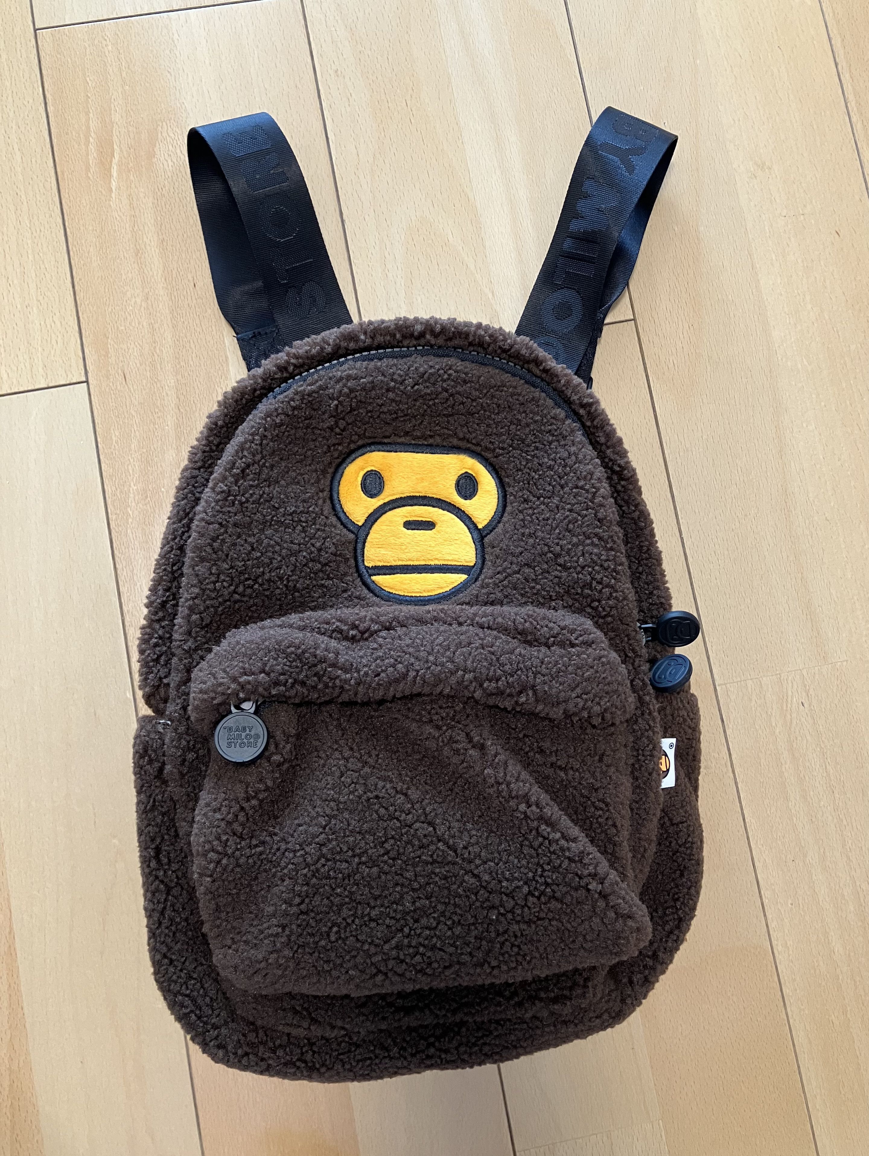 Pre-owned Bape Baby Milo Mini Fur Backpack In Brown | ModeSens