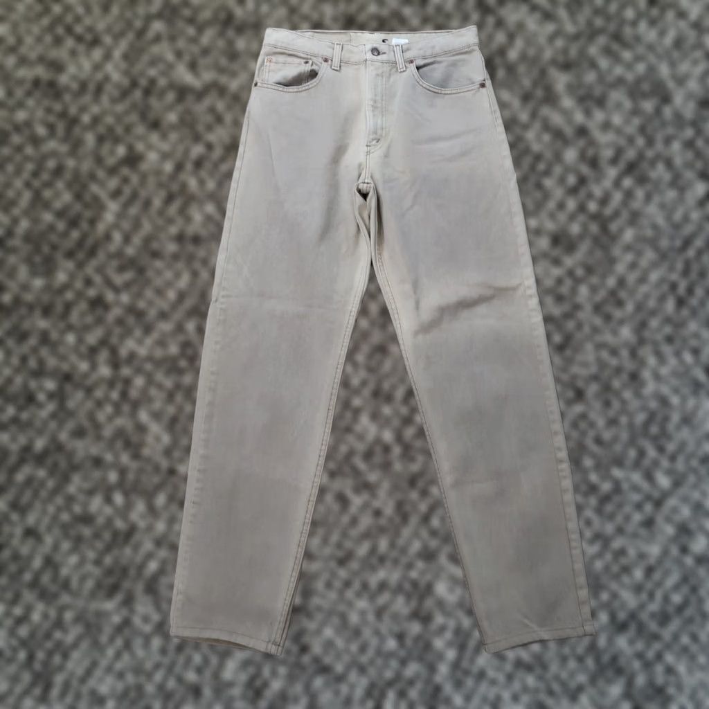 Levi's VINTAGE Levi's 550 Jeans Mens 32x34 Beige Denim Relaxed Tapered 90s 1994 USA Grunge Pills Size US 32 / EU 48 - 1 Thumbnail