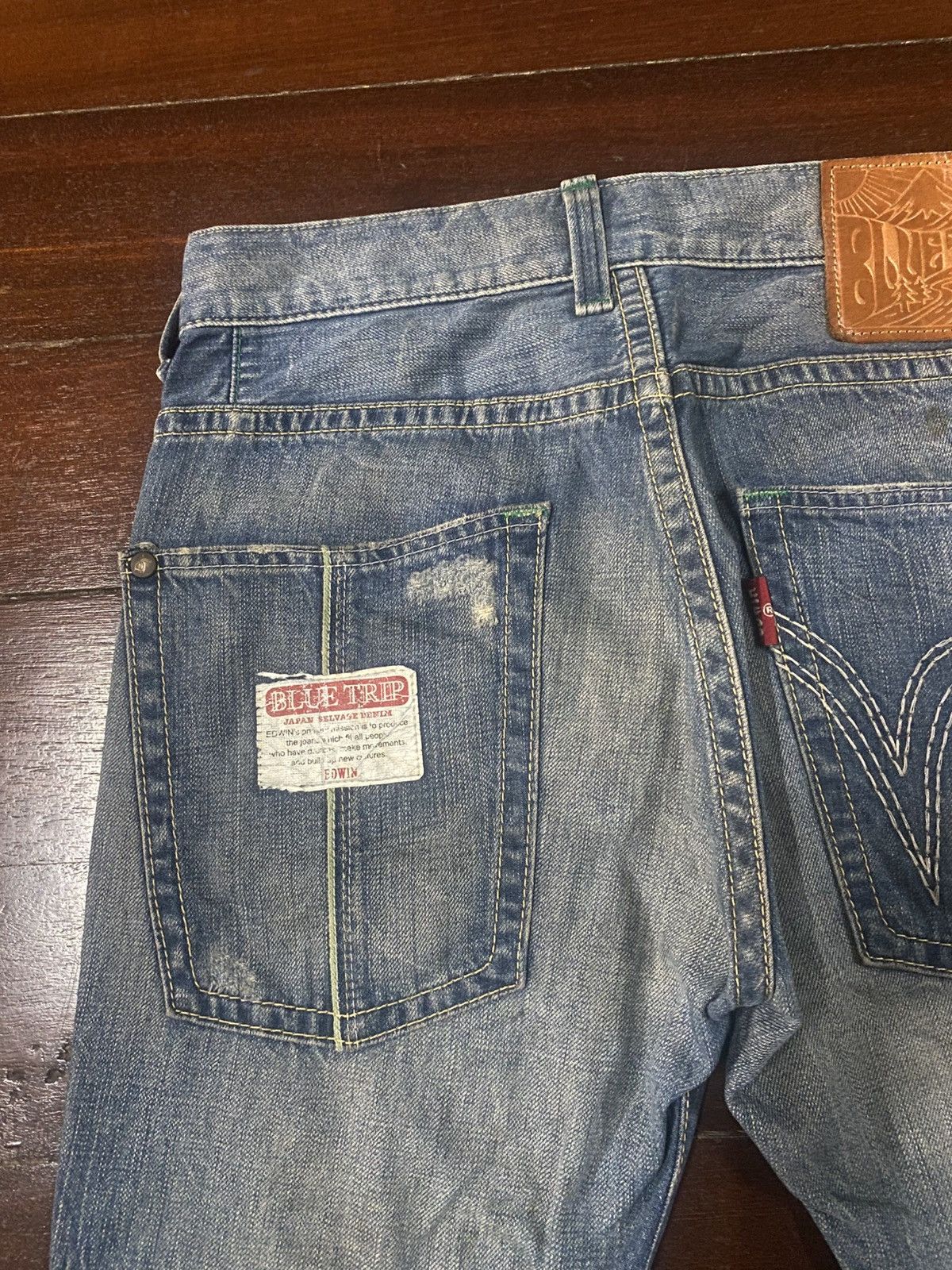 Edwin Fire Edwin bluetrip Flare Distressed Denim mud wash faded Size US 34 / EU 50 - 14 Thumbnail