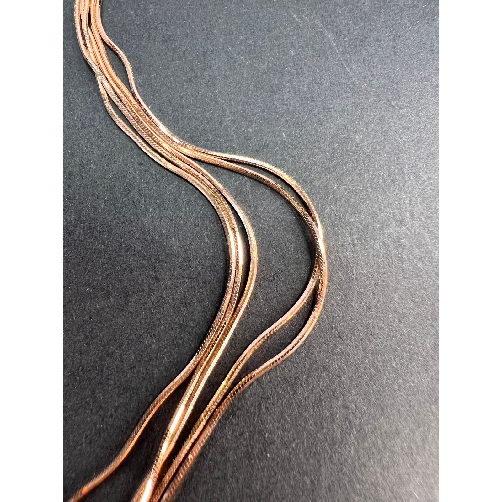 Other NEW Italian rose gold over 925 multi row chain necklace Size ONE SIZE - 7 Thumbnail