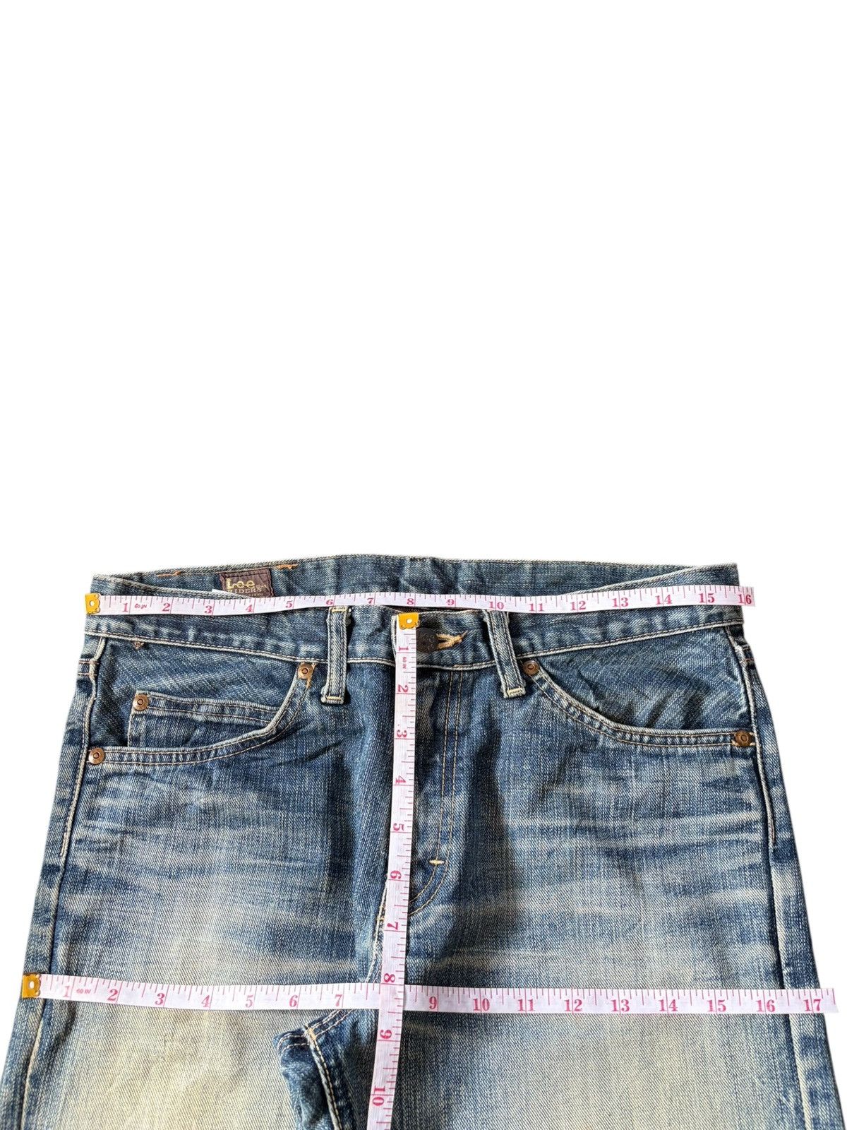 Lee Vintage Lee Riders Mud Wash Distress Flare Jeans Size 32" / US 10 / IT 46 - 6 Thumbnail