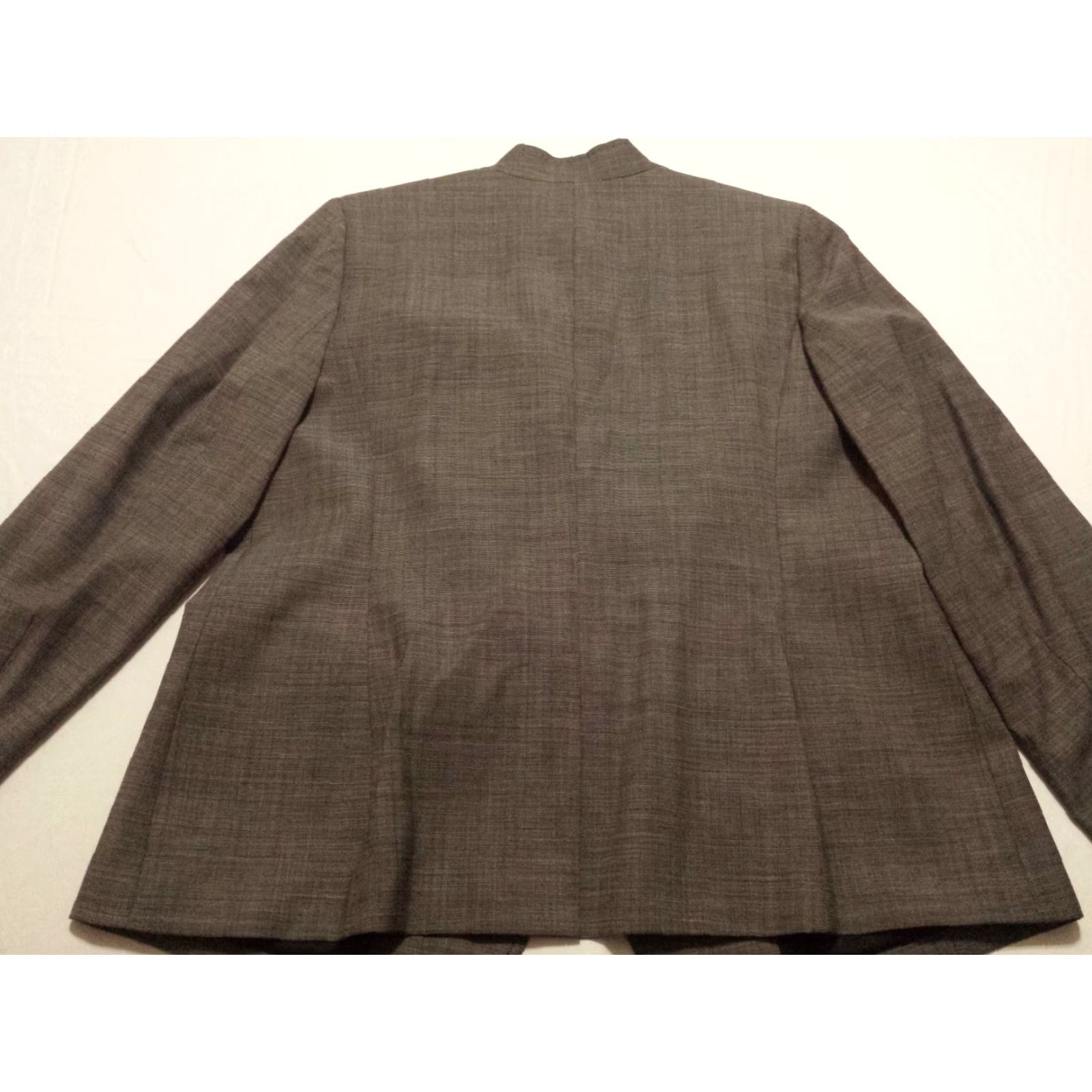Talbots Talbots Jacket Womens 12W Plus Gray Wool Blend Button-Front Blazer Short Sleeve Office Workwear Basic Jacket Mens Womens? Size XL / US 12-14 / IT 48-50 - 7 Thumbnail