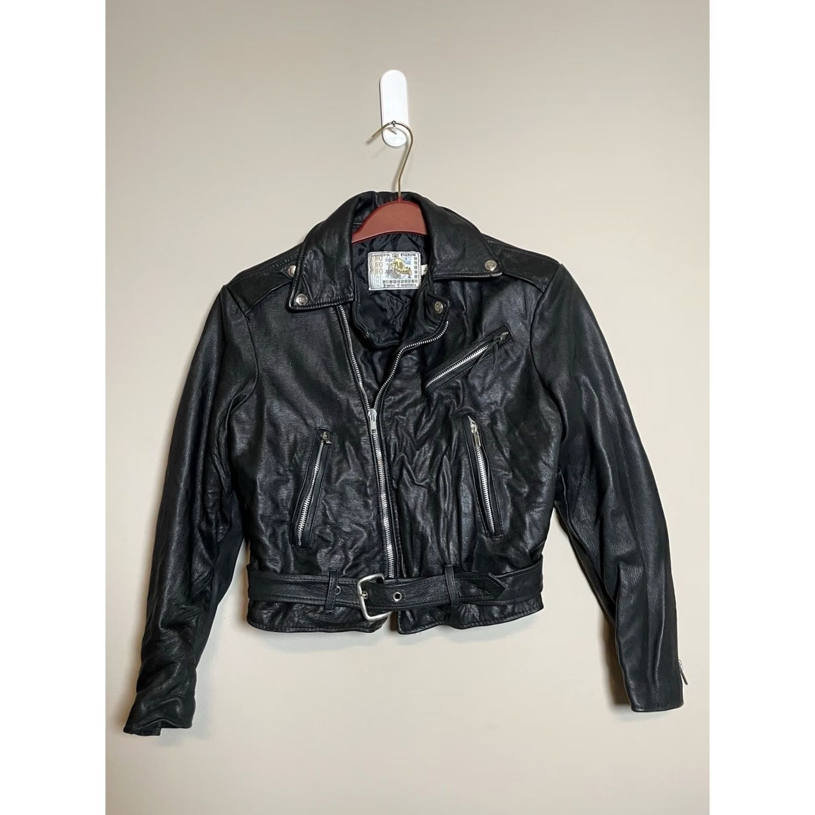 Vintage VINTAGE Gino Leather Jacket Women's L Bomber Jacket Black Leather Long Sleeve Zip Casual Travel Fall Winter Spring Size L / US 10 / IT 46 - 2 Thumbnail