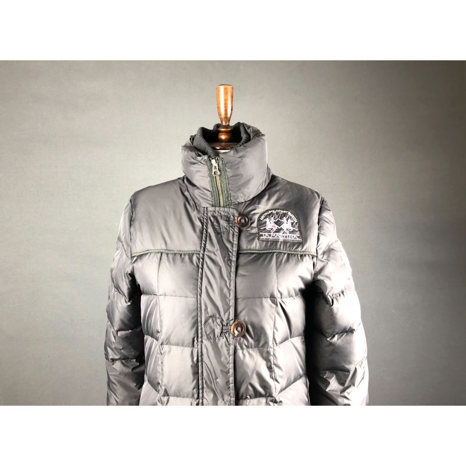 La Martina LA MARTINA Jacket Womens L Gray Women Quilted Full Zip Down Size Dark Nylon Size L / US 10 / IT 46 - 5 Thumbnail