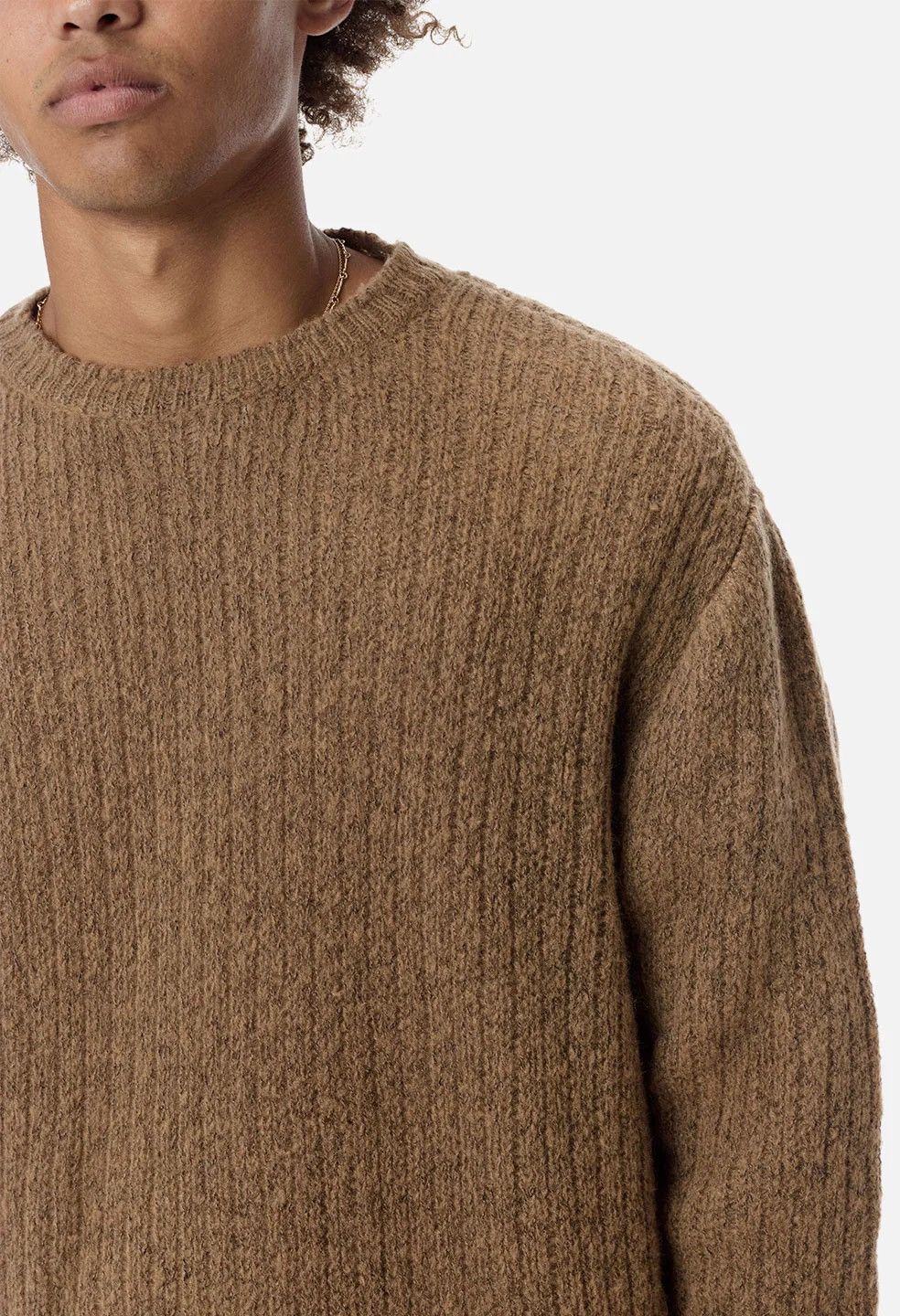 John Elliott Foggy Wool Cashmere Crew / Saddle Size US L / EU 52-54 / 3 - 3 Thumbnail