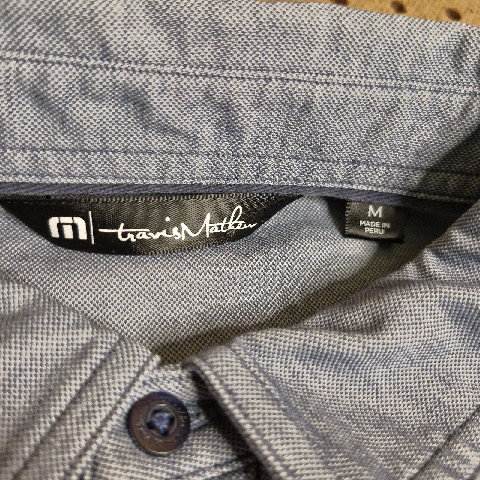TravisMathew Travis Mathew Shirt Men’s Medium Blue Polo Heather Golf Size US M / EU 48-50 / 2 - 3 Thumbnail