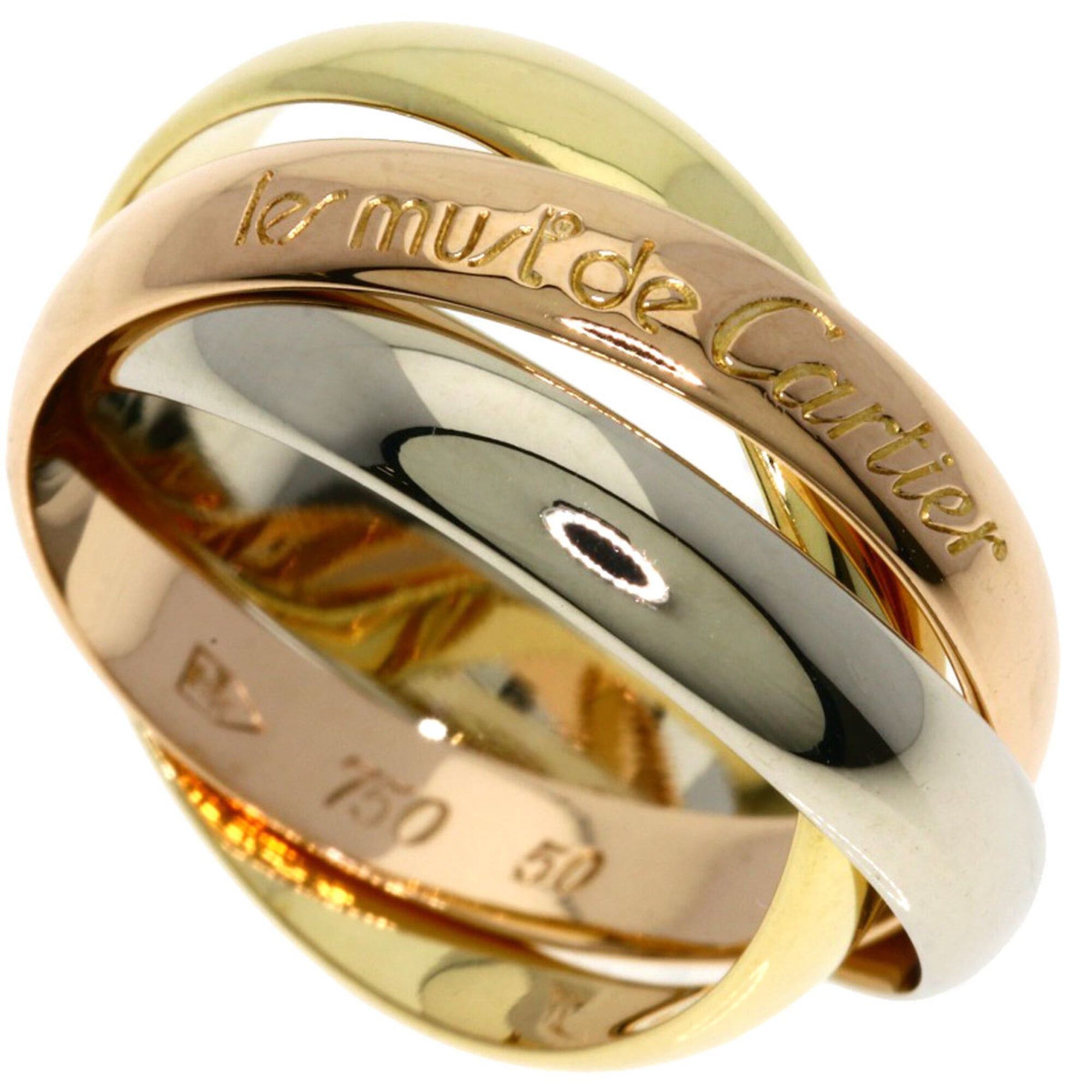 Cartier Cartier Trinity #50 Ring - 18K Yellow Gold/18K Pink White Gold Women's CARTIER Size ONE SIZE - 1 Thumbnail