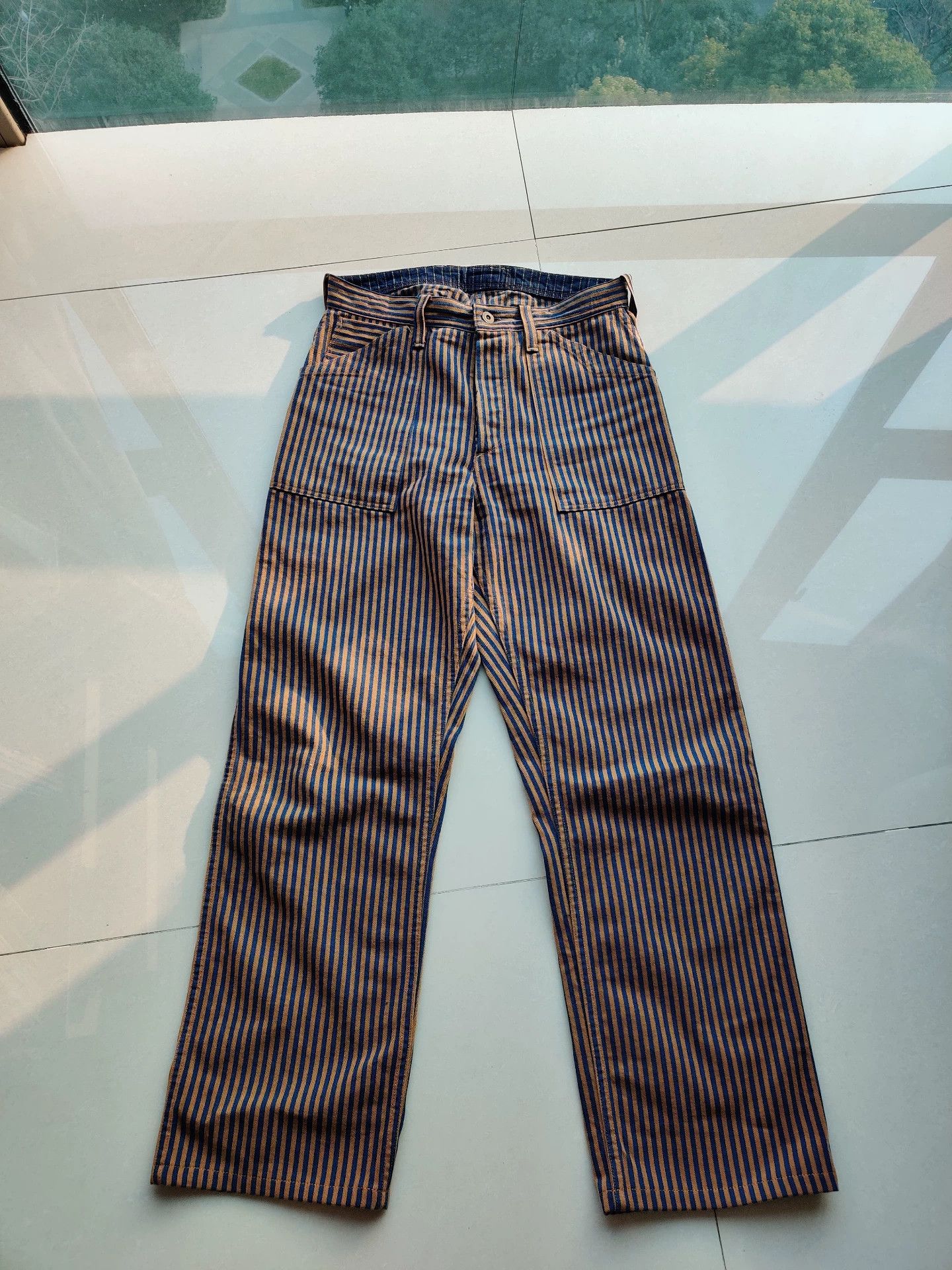 Freewheelers freewheelers longshoreman striped work pants Size US 39 - 1 Thumbnail