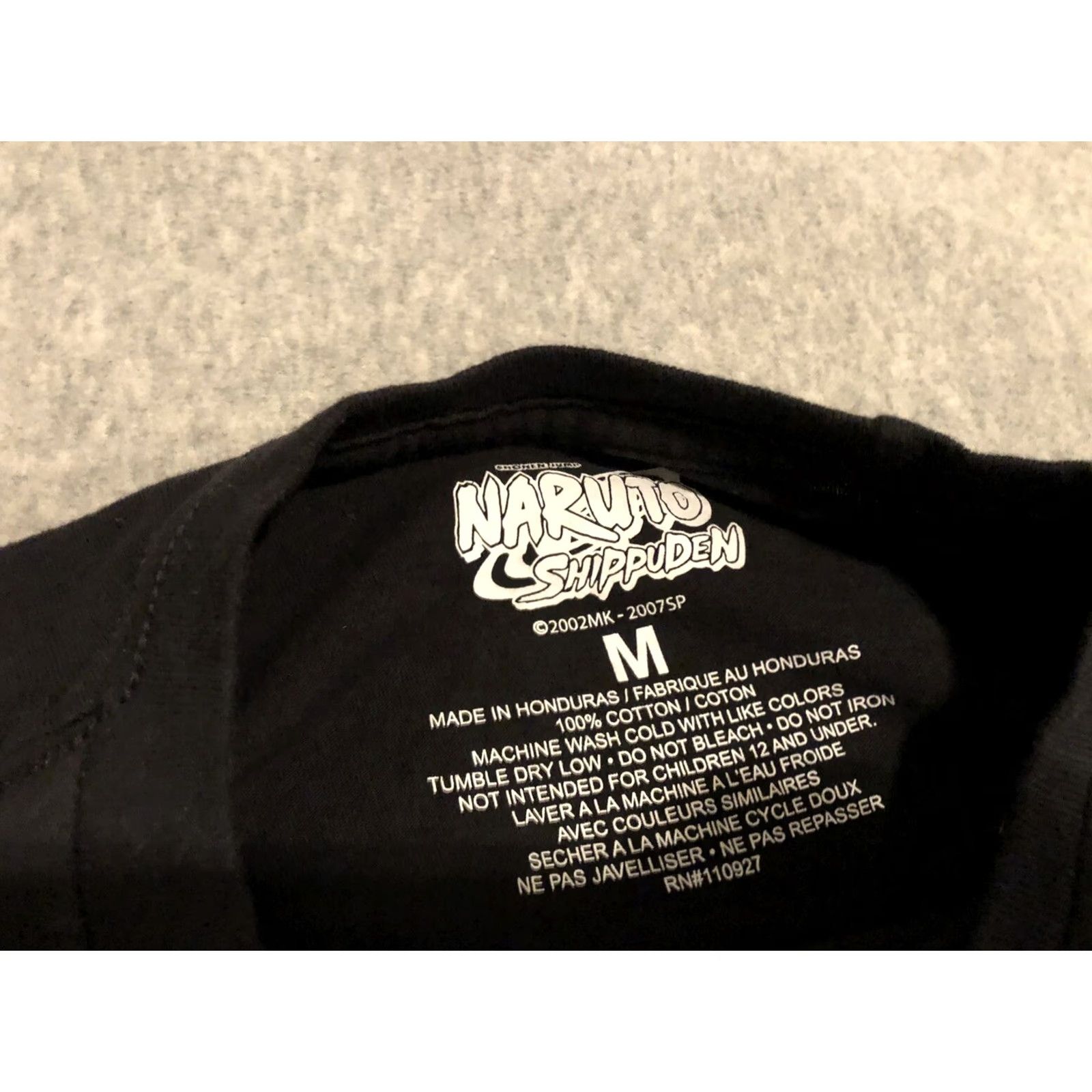 Vintage NARUTO SHIPPUDEN ICHIRAKU RAMEN SHOP LONG SLEEVE TEE SHIRT Medium Mens Black Crew Neck Cotton Anime Graphic Print Shirt Size US M / EU 48-50 / 2 - 2 Thumbnail