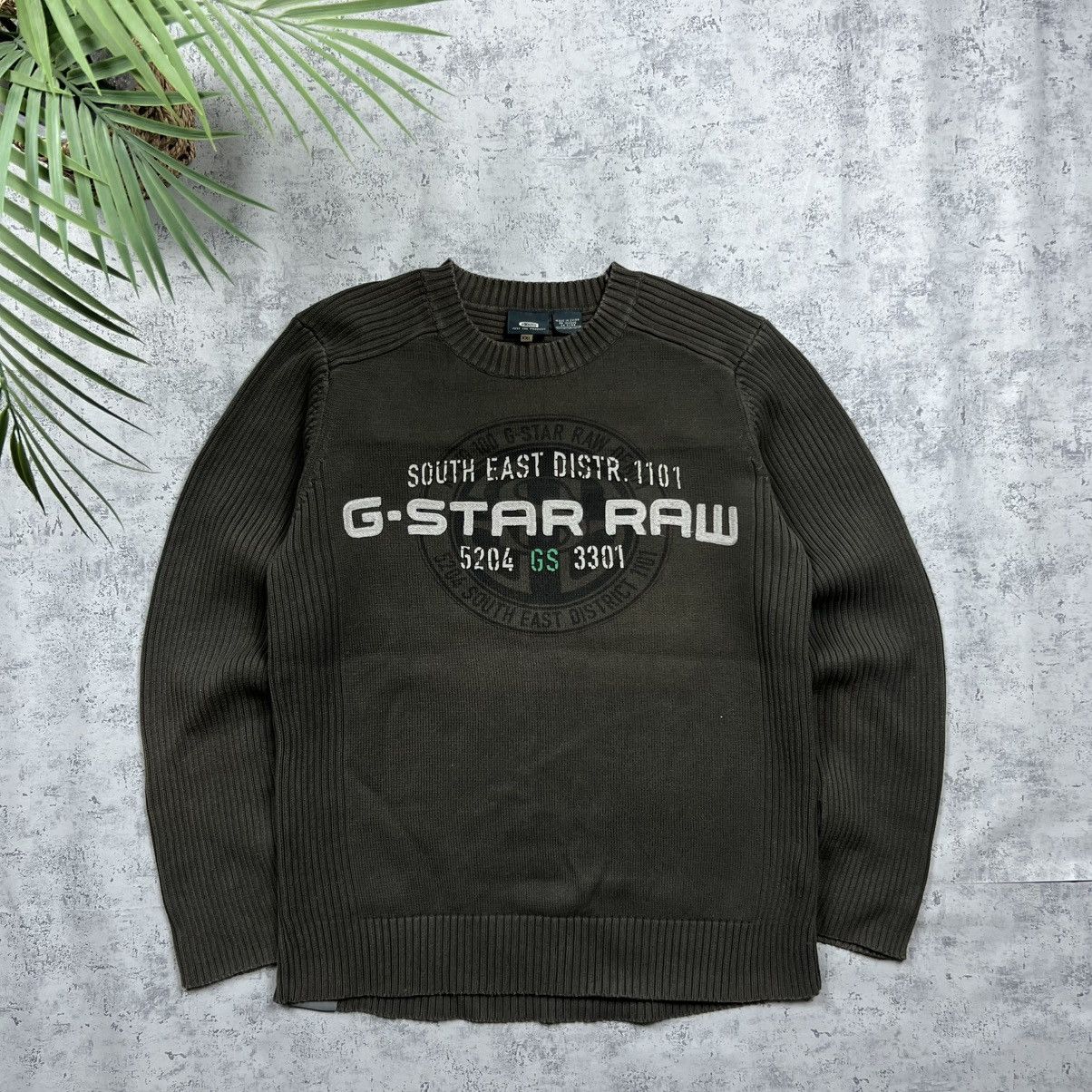 G-Star 00s G-Star Raw Vintage Avant Garde Knit Military Sweater Size US XL / EU 56 / 4 - 1 Thumbnail