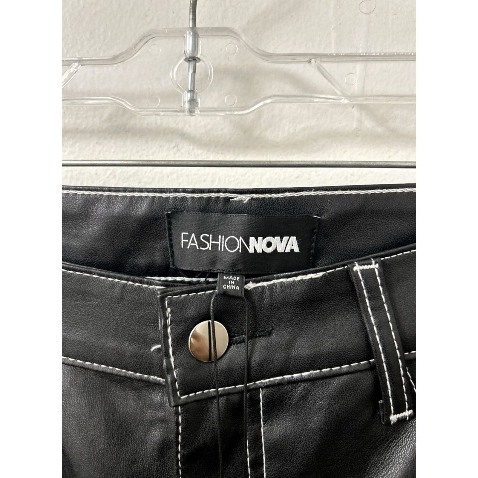 Fashion Nova Fashion Nova Won't Follow The Rules Faux Leather Pants Womens XL Black NWT Fashion Nova Brand Pants Size 40" / US 18 - 6 Thumbnail