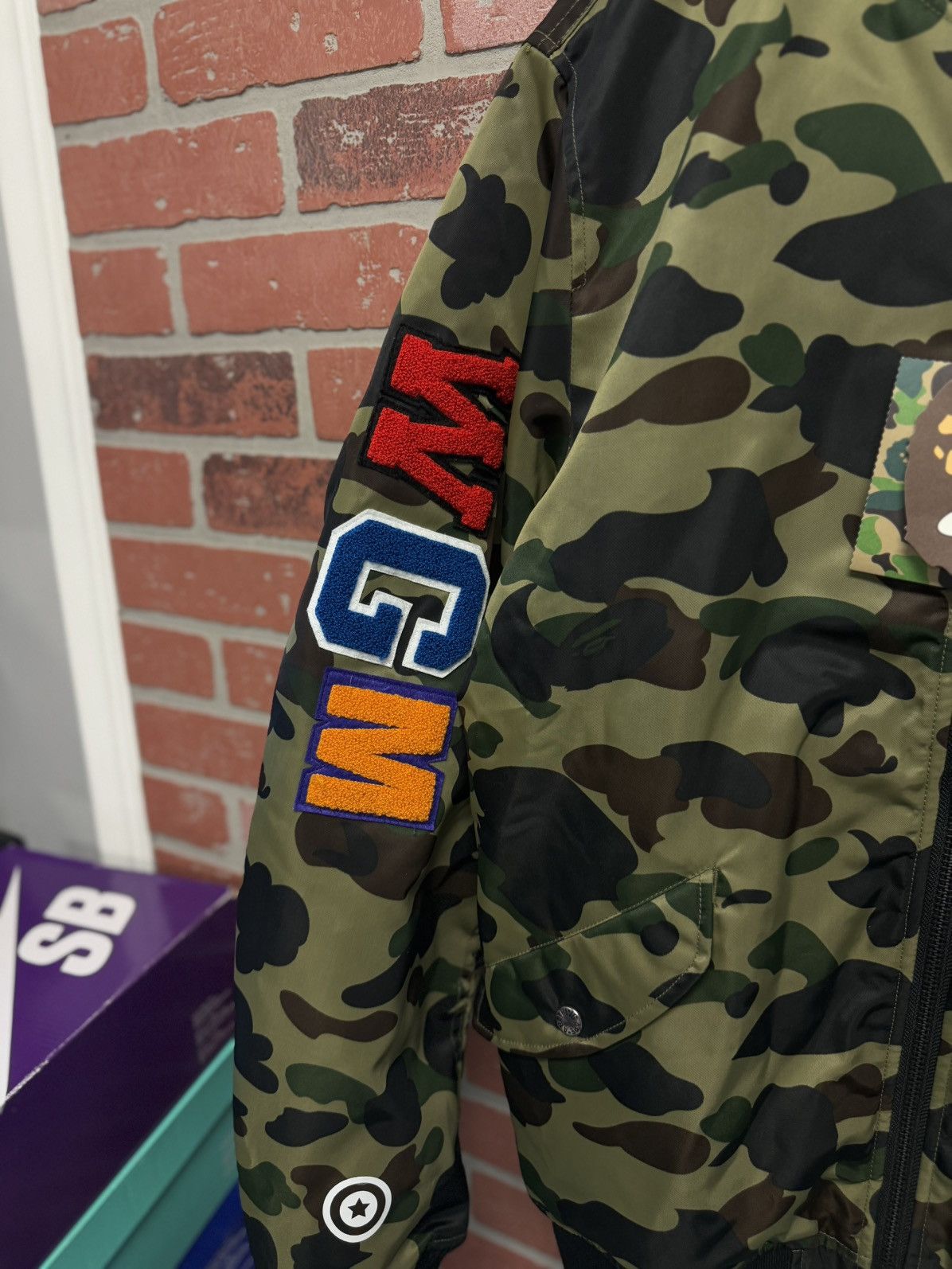 Bape Bape Camo Jacket MA-1 Shark Green Camo (NEW) Size US XXL / EU 58 / 5 - 5 Thumbnail