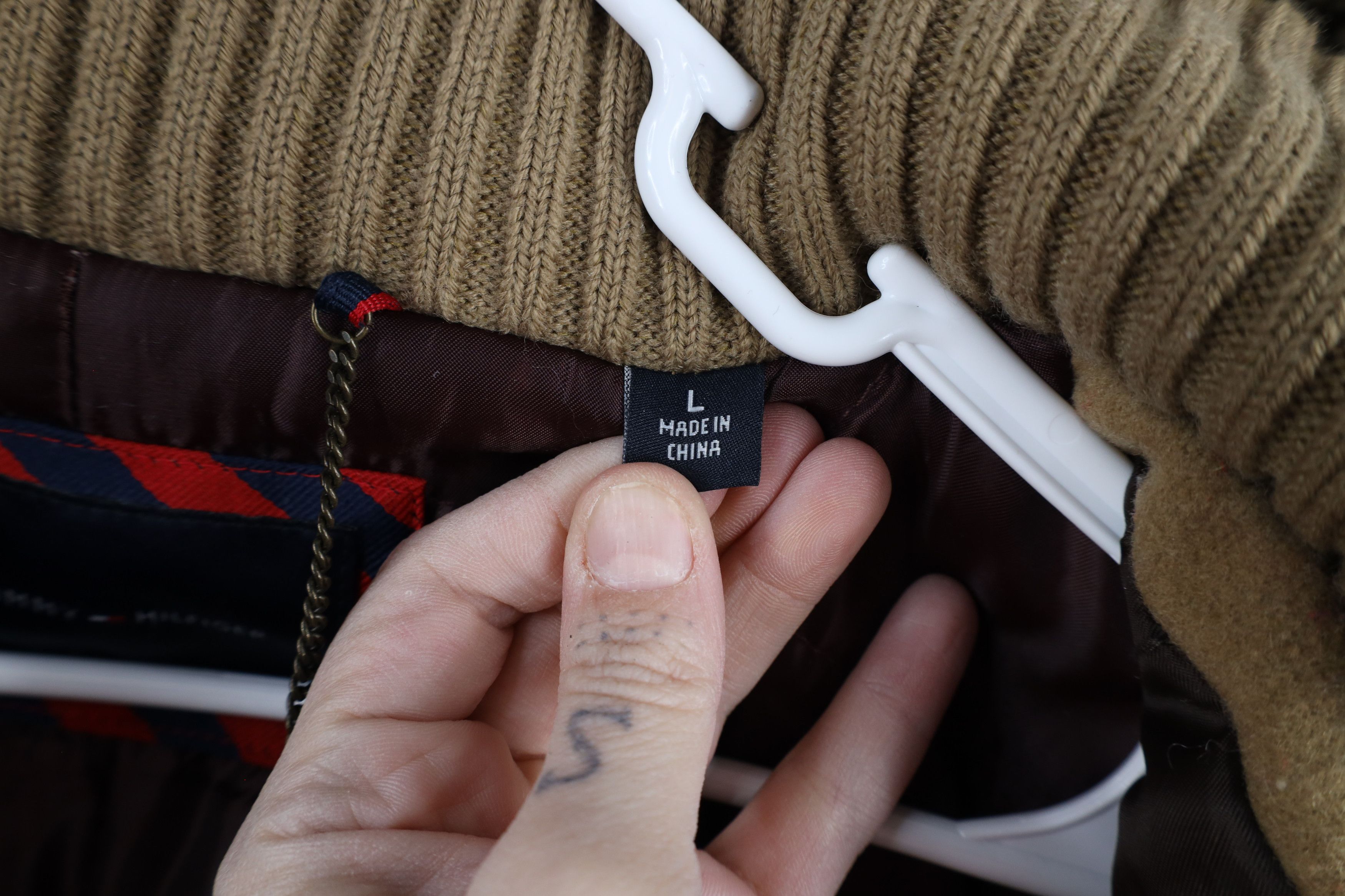 Tommy Hilfiger × Vintage Vintage Tommy Hilfiger Blend Toggle Button Hooded Jacket Size US L / EU 52-54 / 3 - 13 Thumbnail