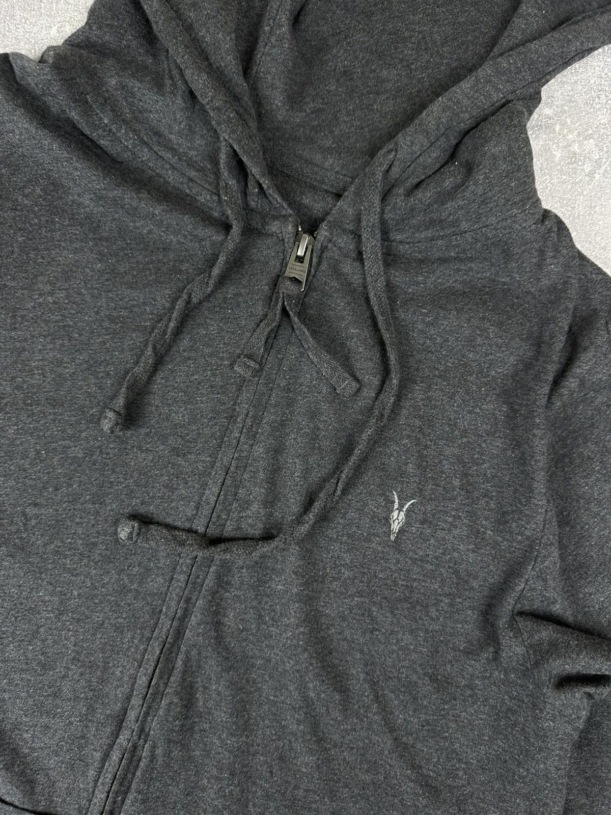 Allsaints Allsaints Mens Basic Silver Zip Up Hoodie Small Logo Size US M / EU 48-50 / 2 - 6 Thumbnail