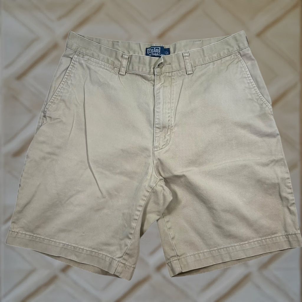Polo Ralph Lauren VINTAGE Polo Ralph Lauren (no) 34 - Classic Chino Shorts Prospect Beige Cotton Casual Men Size US S / EU 44-46 / 1 - 1 Thumbnail