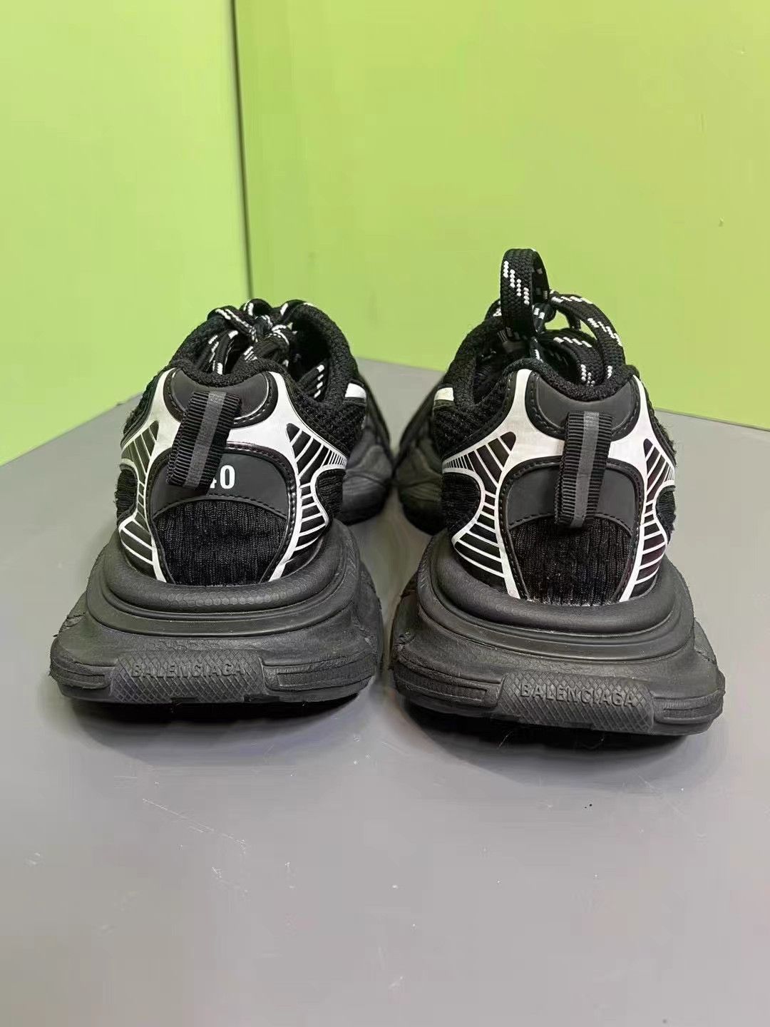 Balenciaga Balenciaga 3XL Black/Silver Distressed Sneakers K15 Size US 7 / EU 40 - 6 Thumbnail