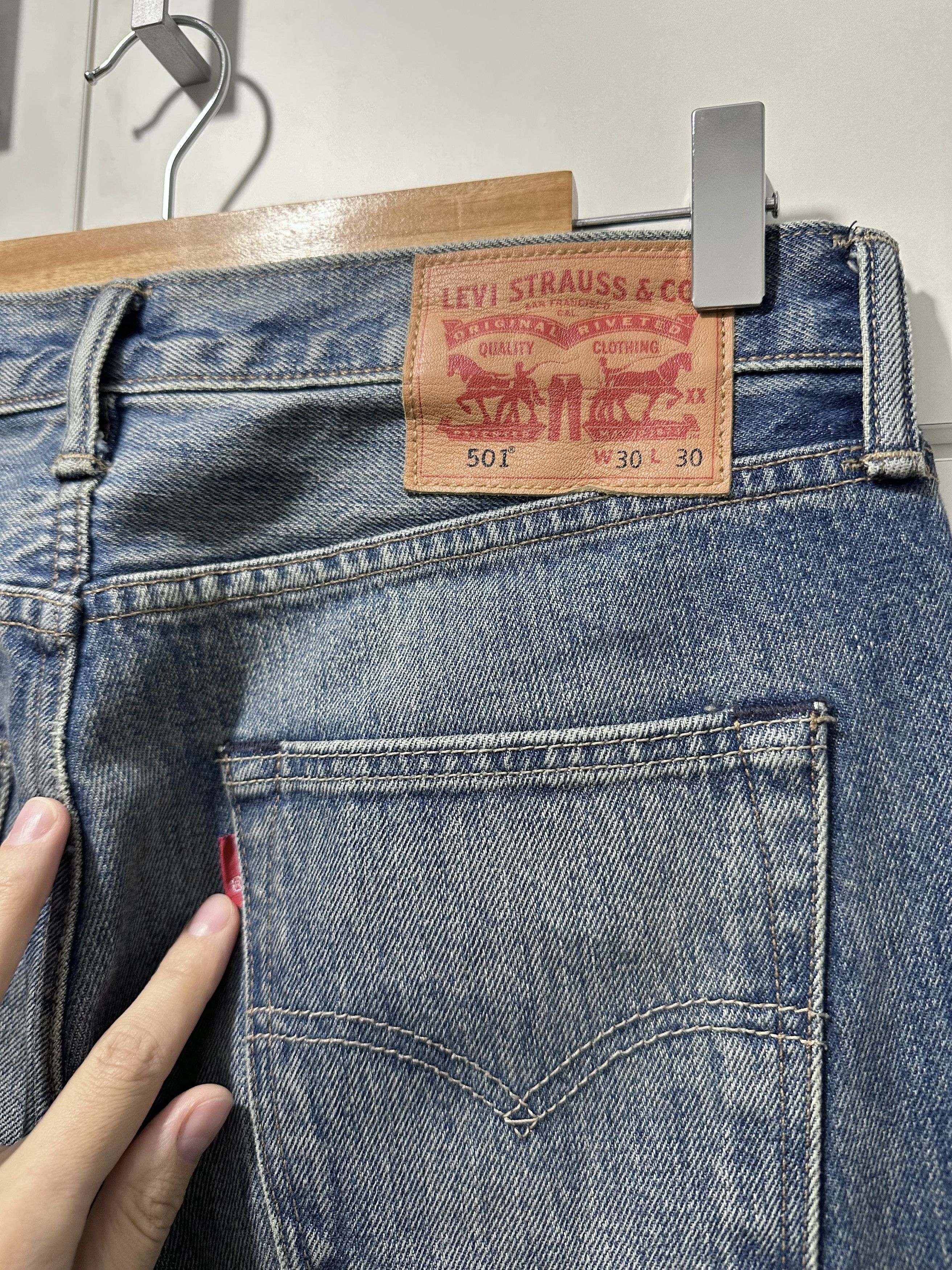 Levi's Levi's 501 Blue Straight Denim Jeans W30 L 30 Size US 30 / EU 46 - 5 Thumbnail