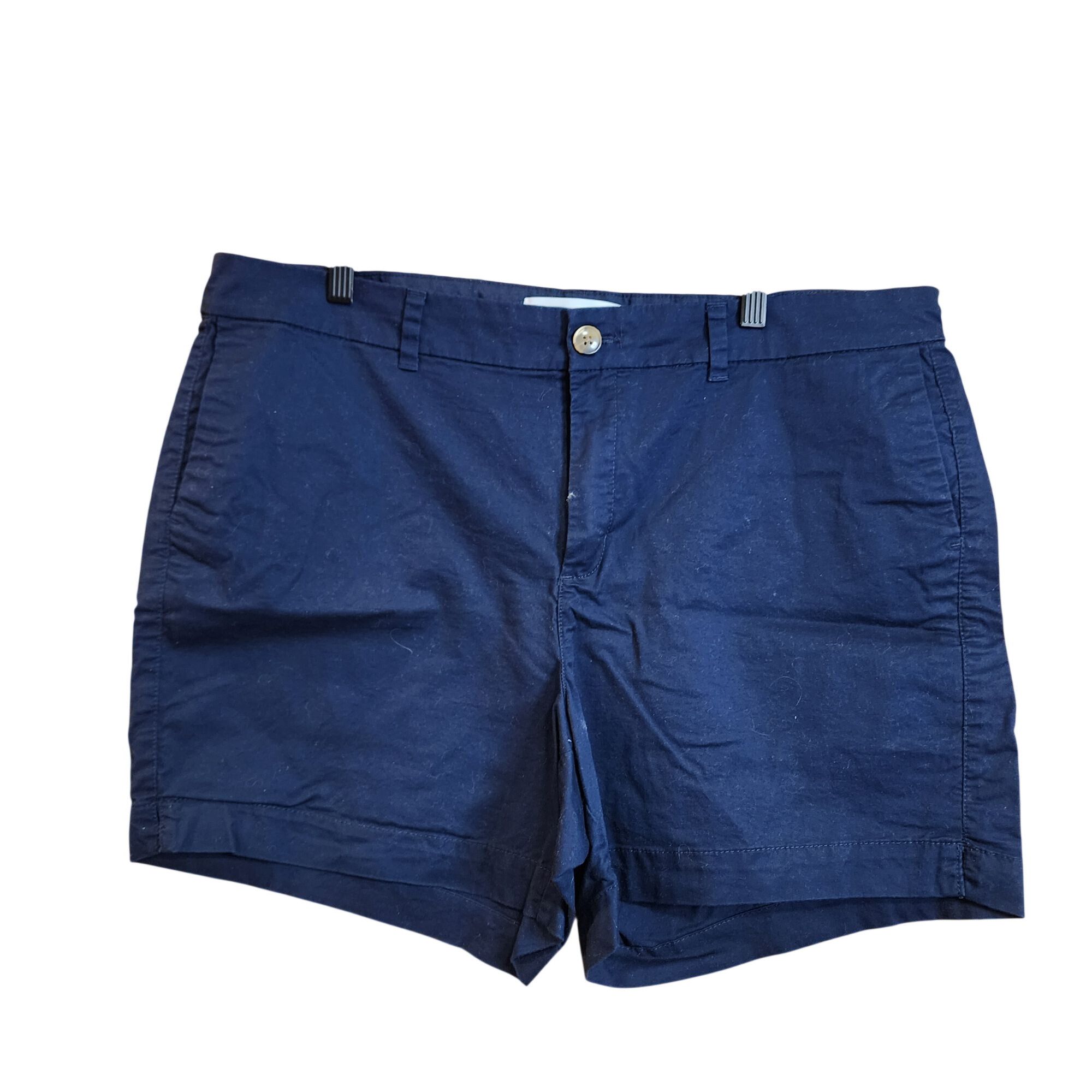 Old Navy Old Navy Women 16 Shorts Stretch Slit Pockets Navy Flat Fron Size 38" / US 16 / IT 52 - 1 Thumbnail