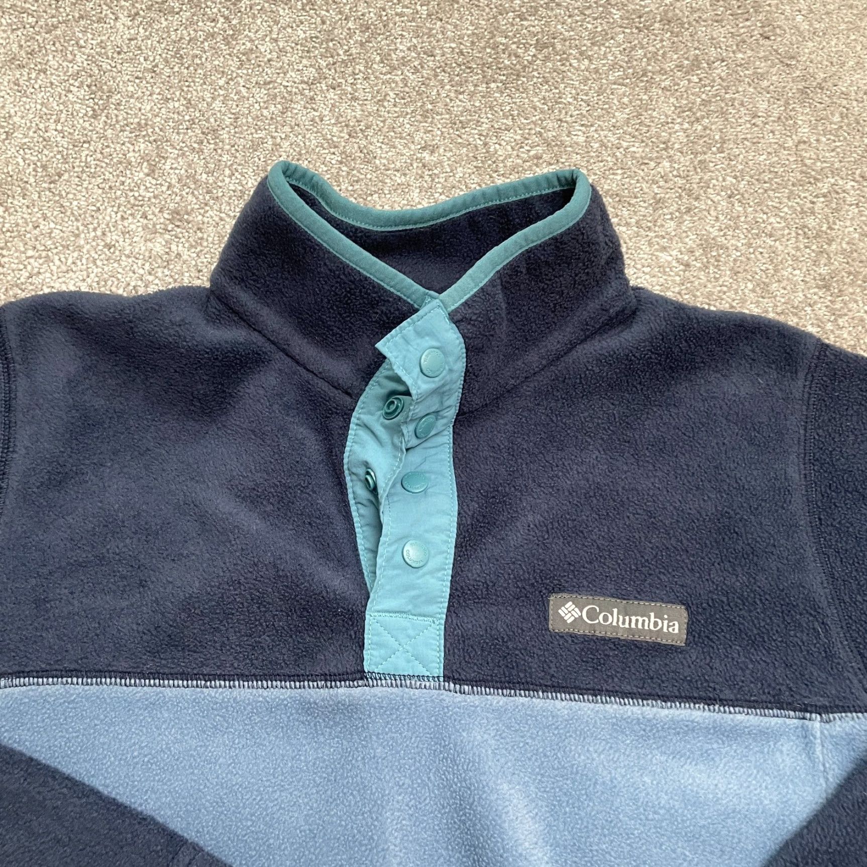 Vintage Columbia Jacket Men Small Blue Fleece Steens Mountain 1/4 Snap Button Up Outdoor Jacket/Coat Size US S / EU 44-46 / 1 - 3 Thumbnail