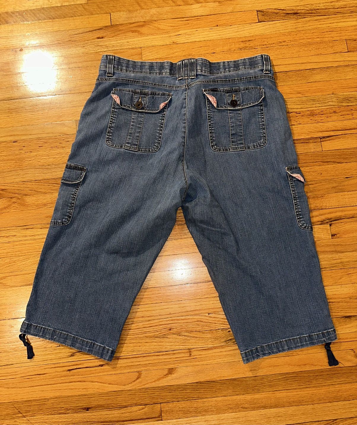 Lee × Vintage Lee Denim Extra Long Jorts Size US 34 / EU 50 - 2 Thumbnail
