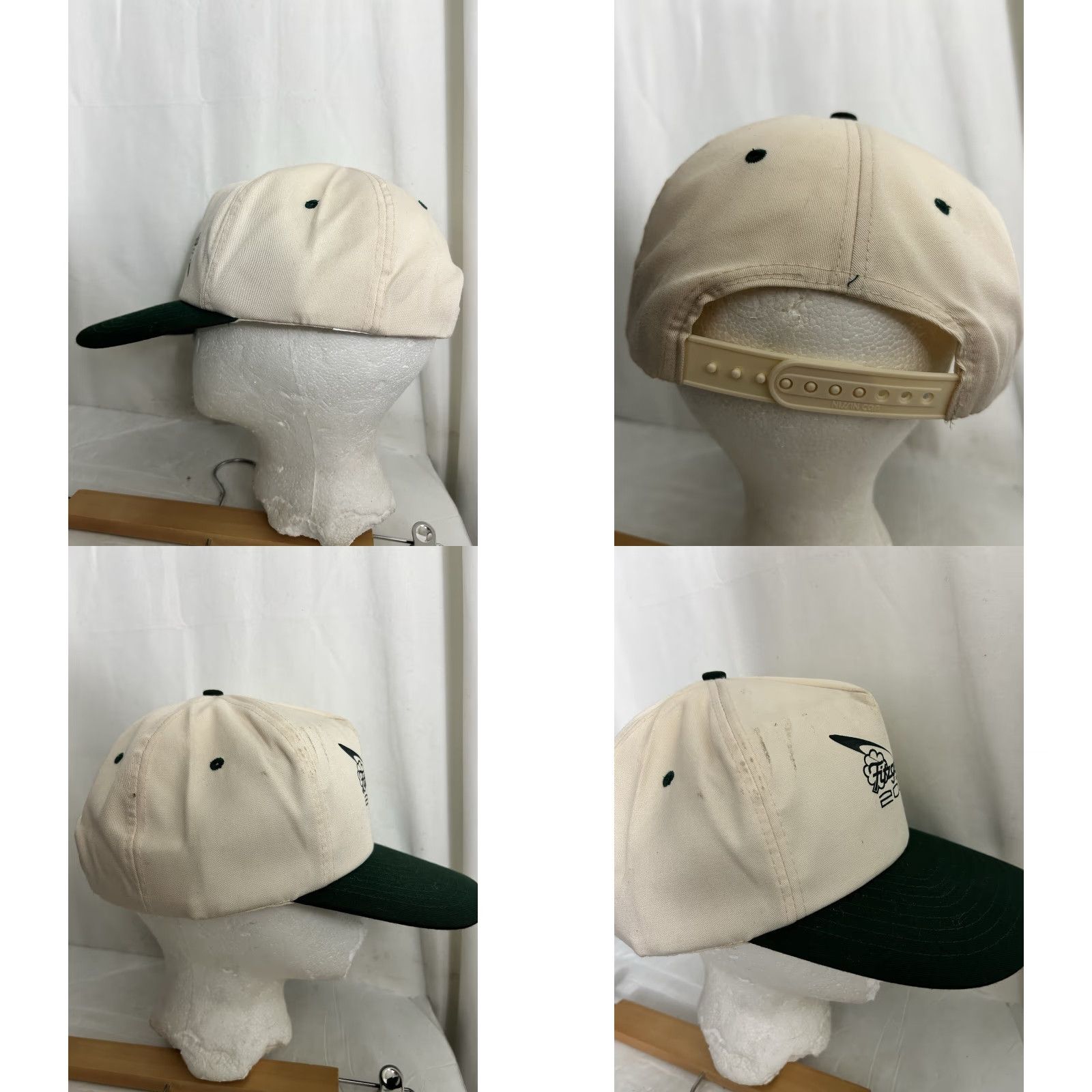 Vintage VINTAGE Fitzgeralds Casino Hat SnapBack Nissin Green Beige Adjustable Men Size ONE SIZE - 8 Thumbnail