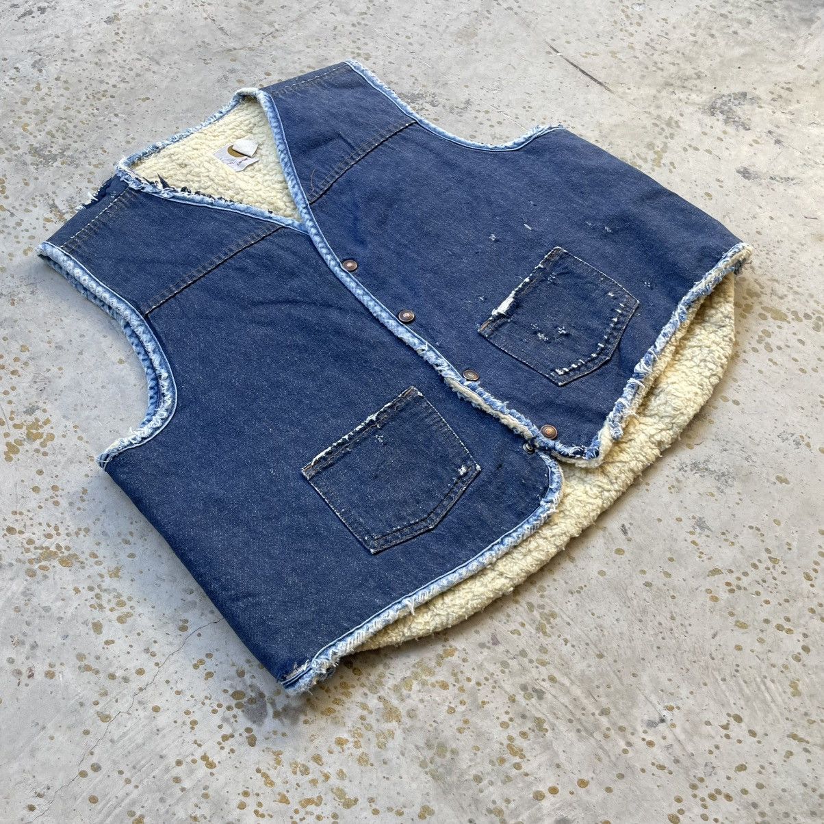 Carhartt Vintage denim blue Carhartt Sherpa vest Size US XL / EU 56 / 4 - 2 Thumbnail