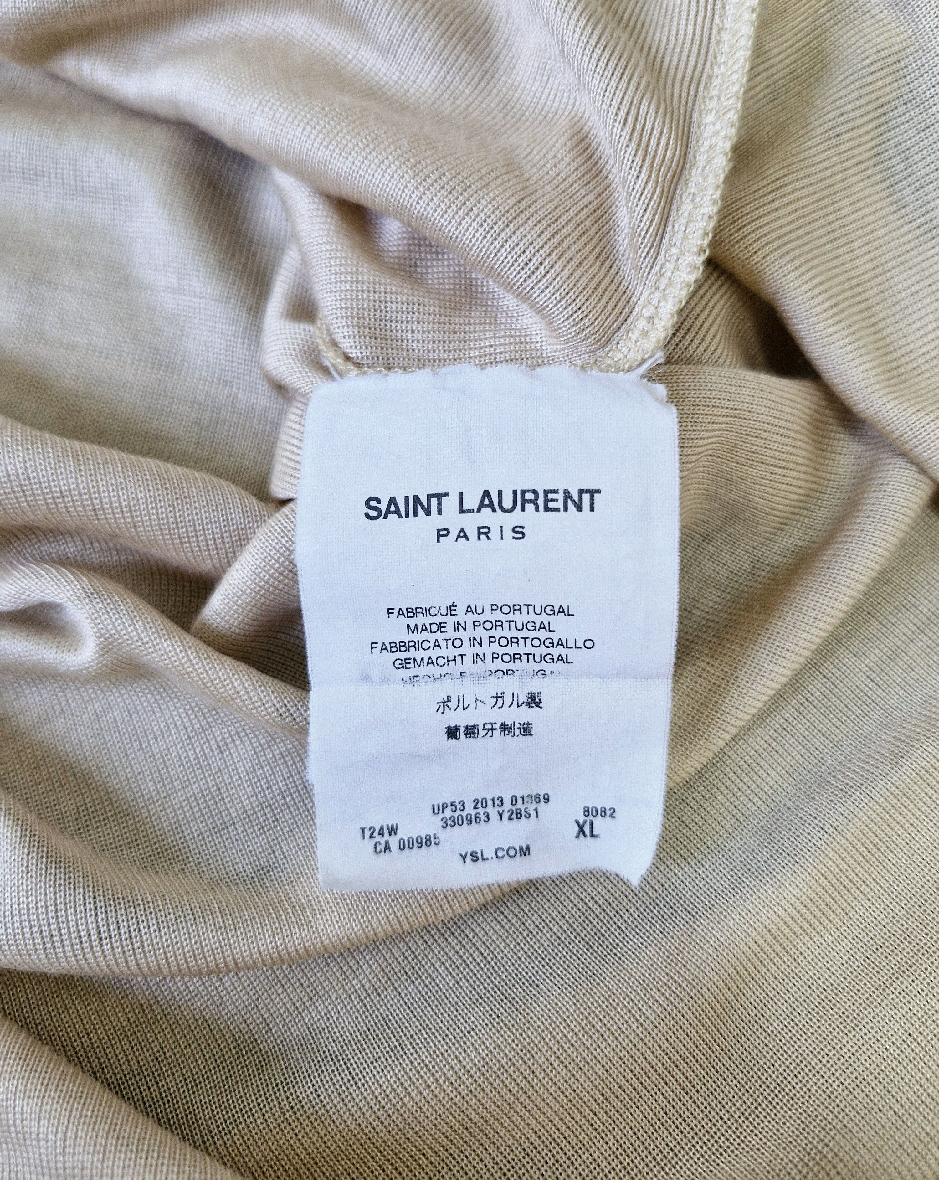 Saint Laurent Paris SS14 Beige Silk T-shirt Size US XL / EU 56 / 4 - 5 Thumbnail