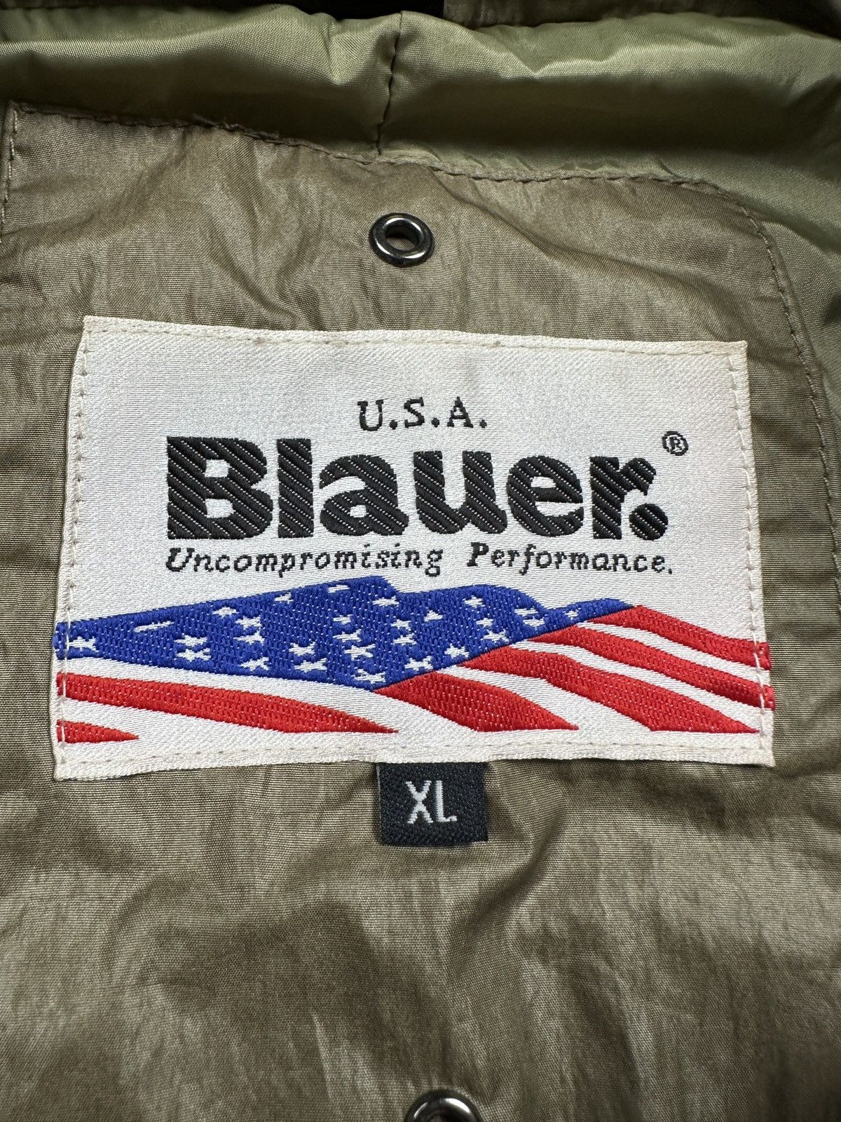 Alpha Industries Blauer USA Military-Style Hooded Belted Nylon Jacket 90s y2k Size XL / US 12-14 / IT 48-50 - 13 Thumbnail