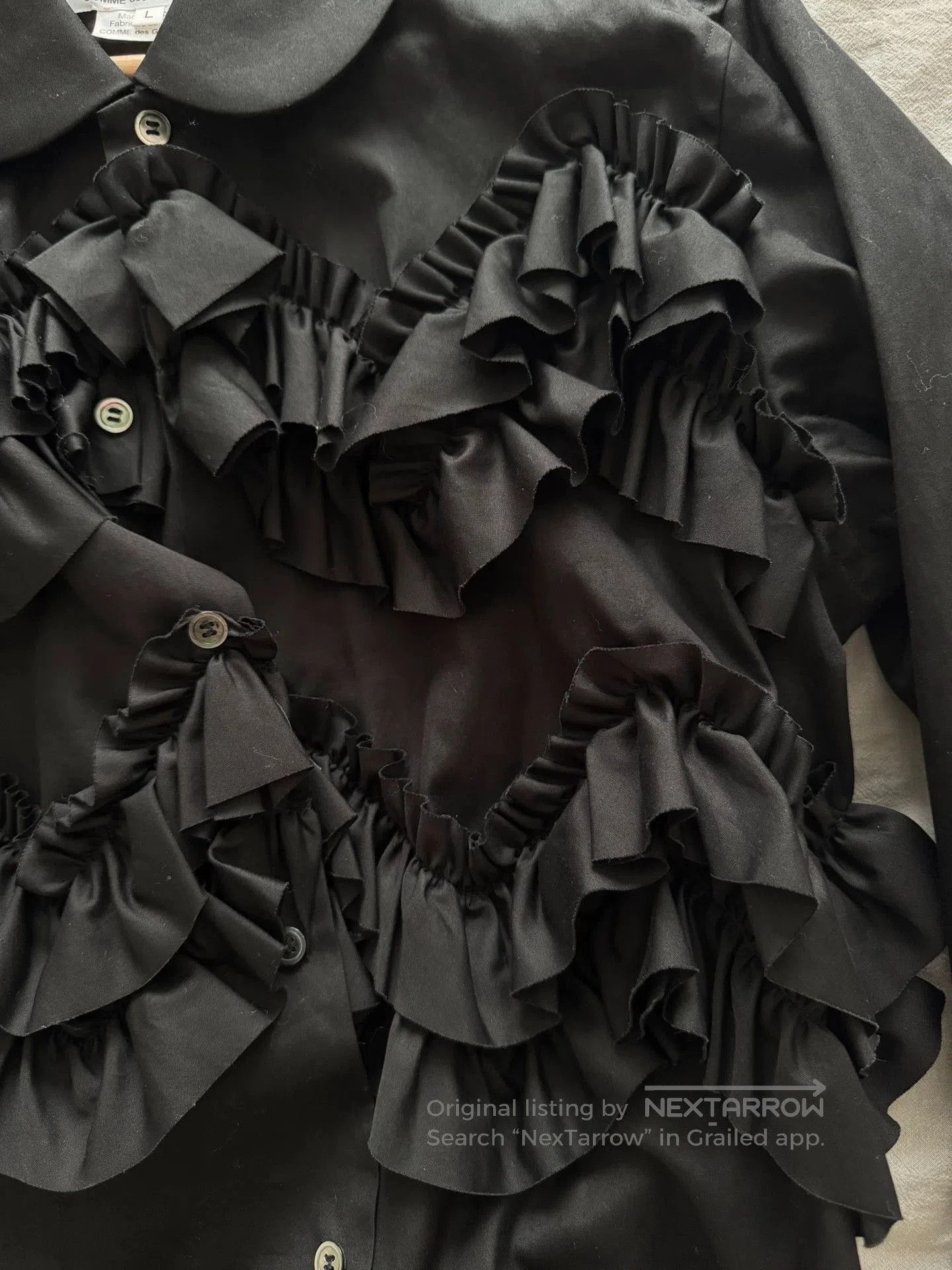 Comme des Garcons Comme des Garcons Ruffled Black Shirt. Size US L / EU 52-54 / 3 - 6 Thumbnail