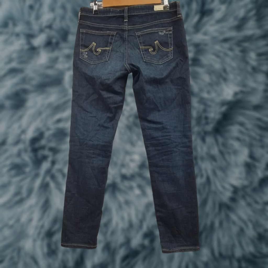 Vintage Adriano Goldschmied Jeans Womens 29R Blue Stevie Ankle Slim Straight Distressed Jeans Size 29" - 1 Thumbnail