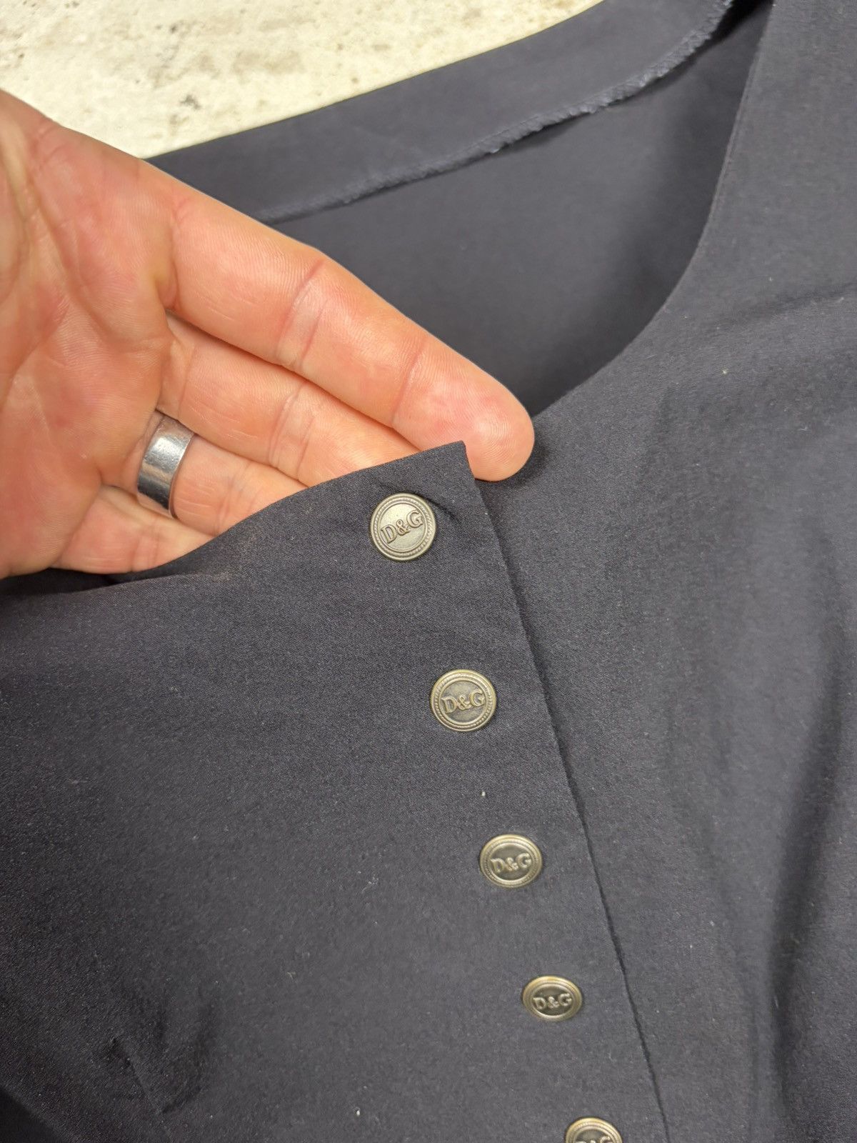 Dolce & Gabbana Vintage Early 90s Dolce & Gabbana Light Black Blazer Jacket Size S / US 4 / IT 40 - 7 Thumbnail