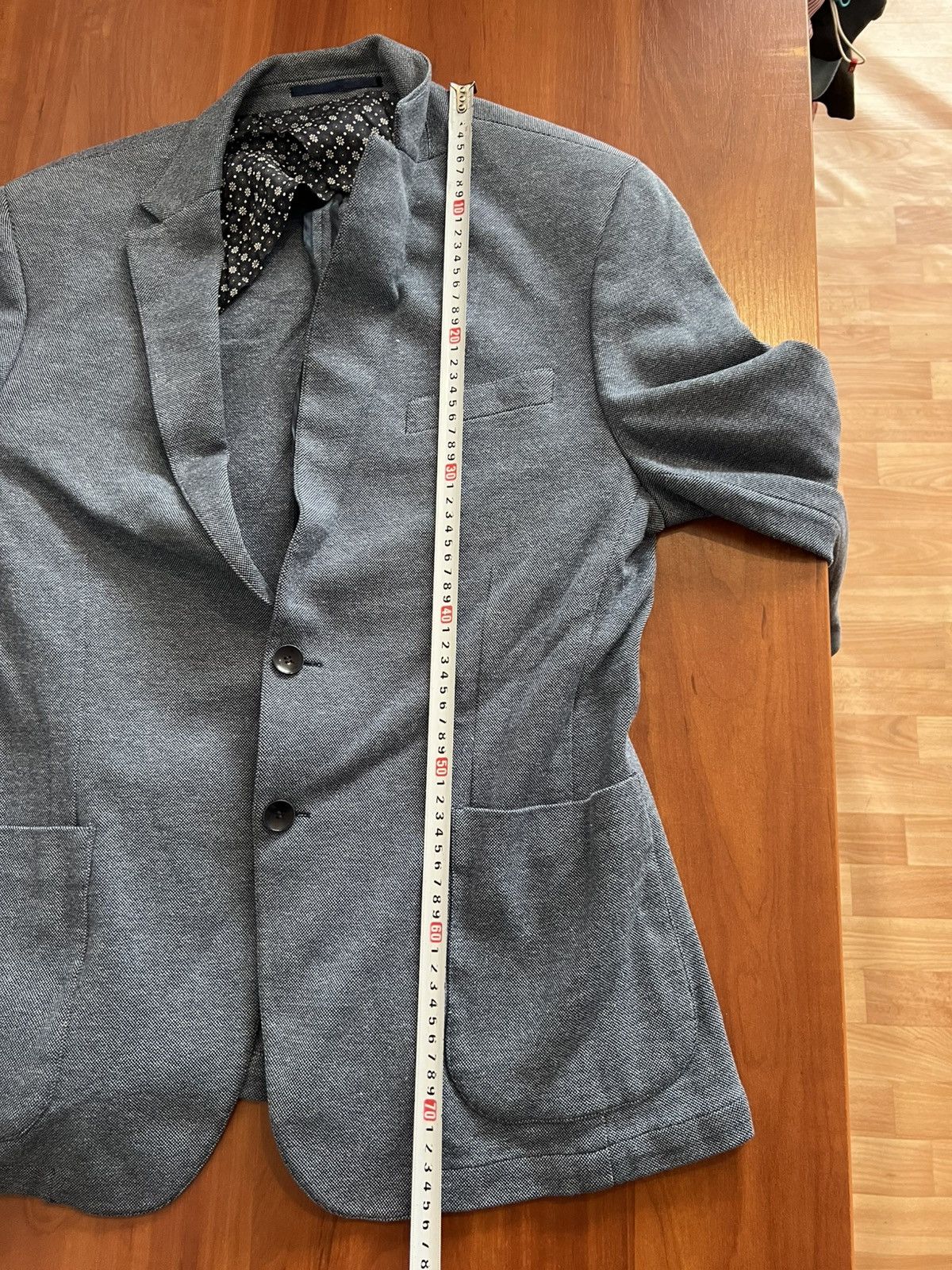 Louis Feraud LOUIS FERAUD PARIS MADE IN ITALY BLUE MENS SOLID BLAZER 52 Size 52R - 13 Thumbnail