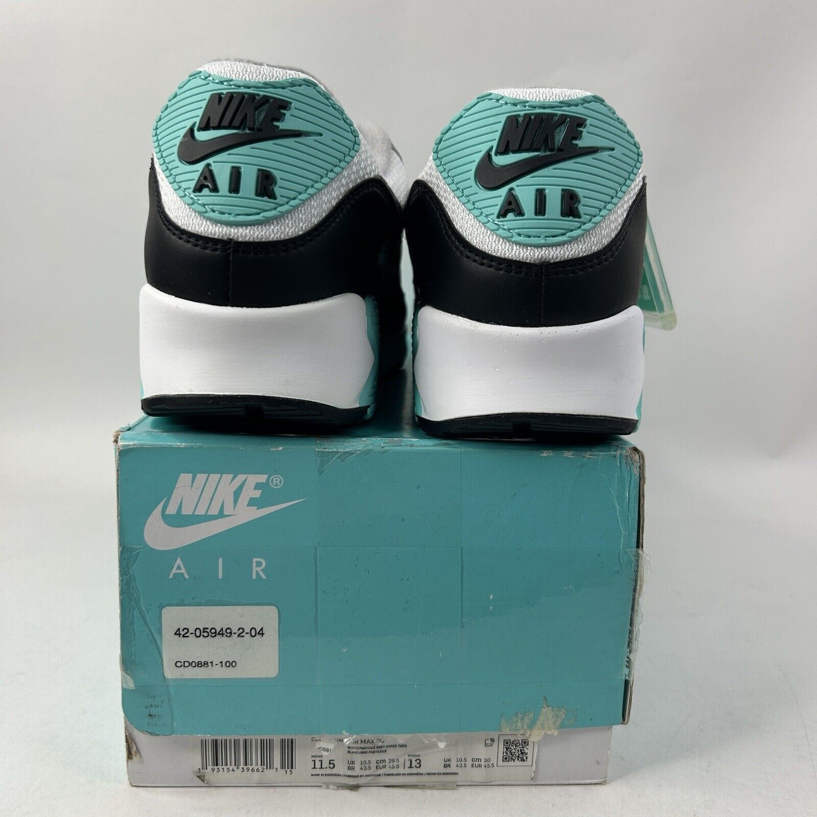 Nike Nike Air Max 90 Recraft “Hyper Turquoise” 2024 Size US 11.5 / EU 44-45 - 4 Thumbnail