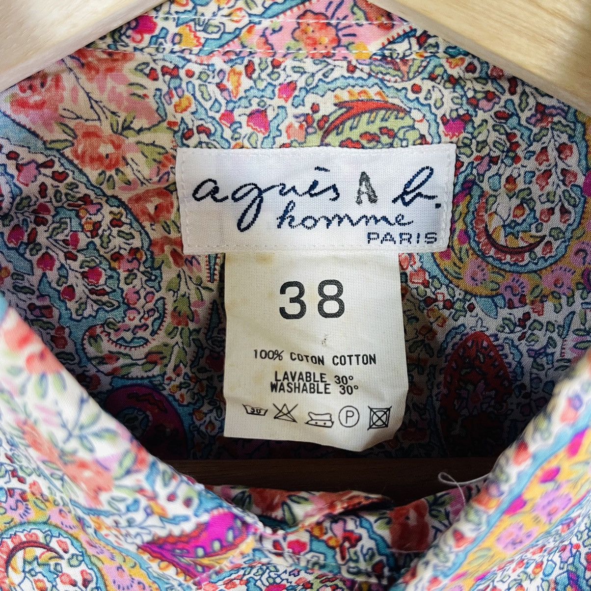 agnes b. Agnes B Homme Paris Paisley Psychedelic Pearl Snap Shirt Size US S / EU 44-46 / 1 - 5 Thumbnail