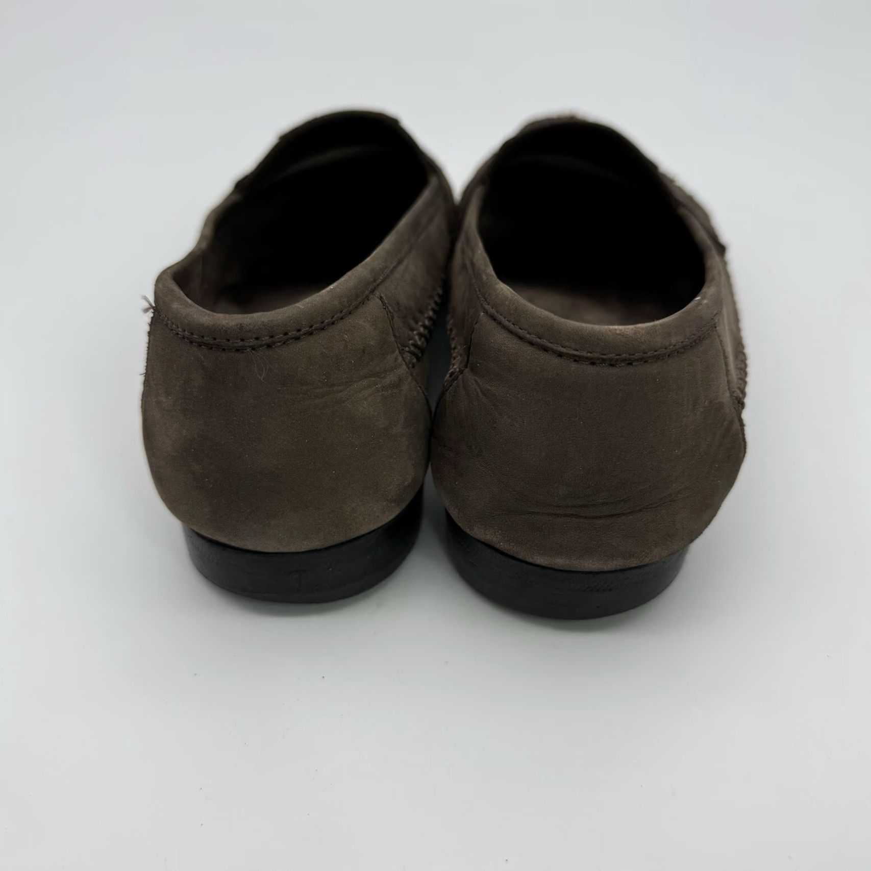 Vintage VTG Giorgio Brutini Layered Leather Loafers Dress Slip-On Brown 8D Men’s Shoes 90s MIAMI Brazil Box Included Size US 8 / EU 41 - 7 Thumbnail