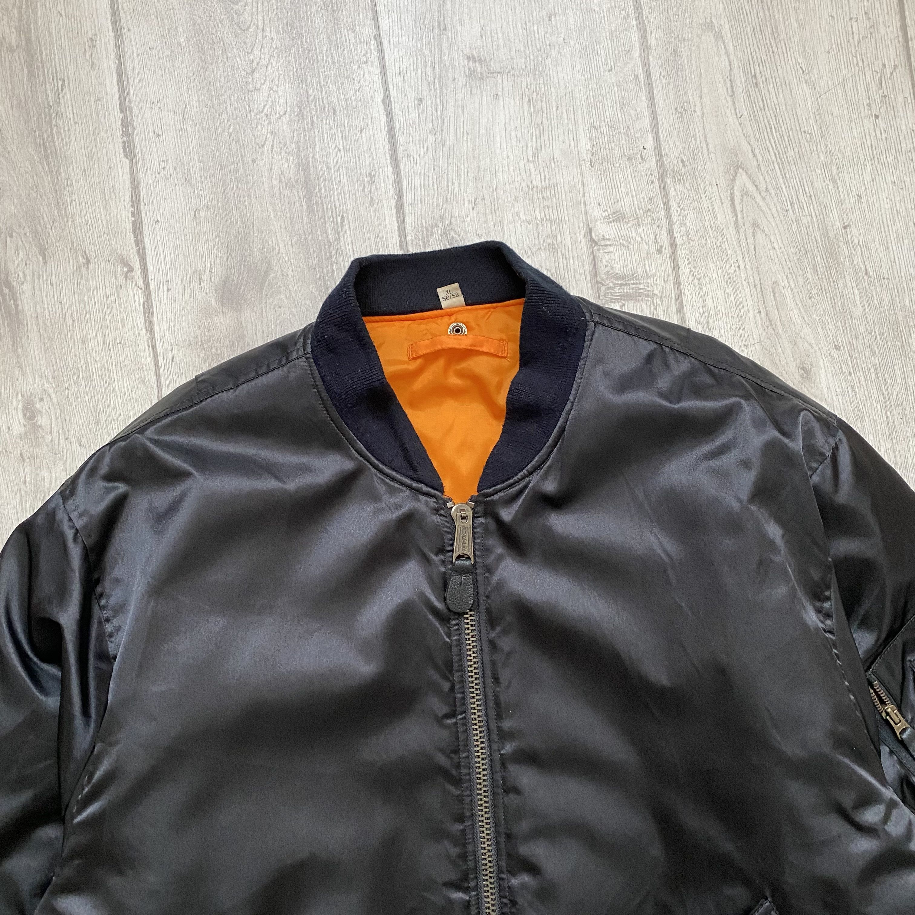 Japanese Brand Vintage 90s MA 1 Intermediate Bomber boxy Jacket USA Size US XL / EU 56 / 4 - 2 Thumbnail