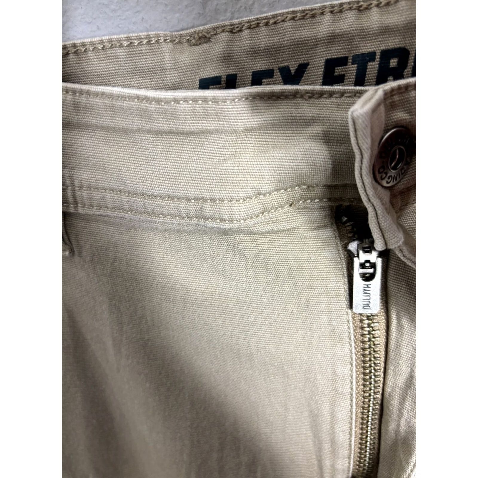 Vintage Duluth Trading Flex Fire Hose Work Pants Men 38x30 Beige Canvas Carpenter Stretch Pockets Logo USA 5086 Size US 38 / EU 54 - 7 Thumbnail