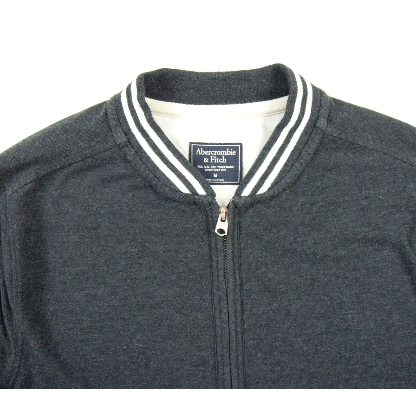 Abercrombie & Fitch Abercrombie & Fitch Bomber Jacket Mens Medium Gray Full Zip Adult Outdoors Size US M / EU 48-50 / 2 - 3 Thumbnail
