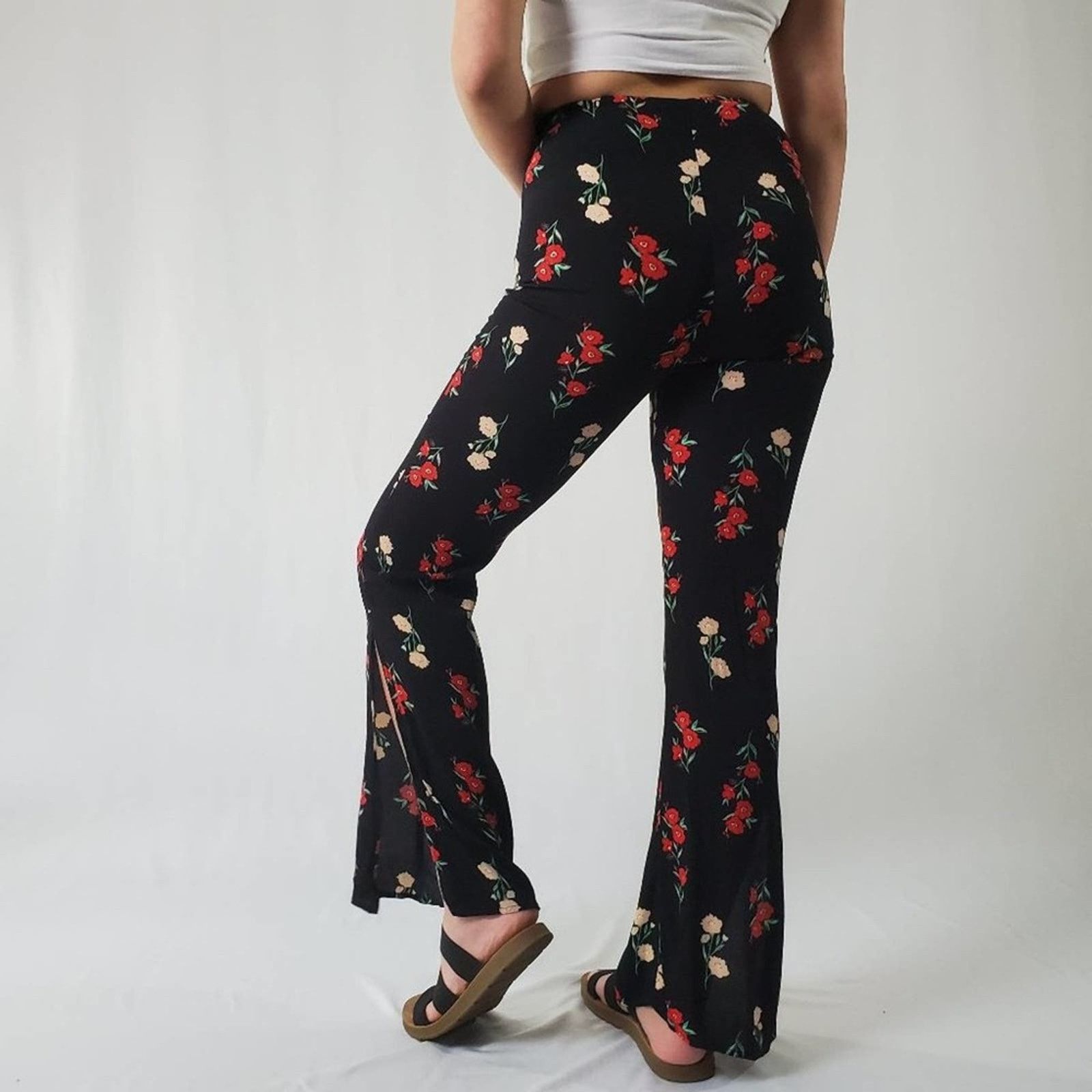 Forever 21 Forever 21 Floral Wide Leg Pants - S Size 27" / US 4 / IT 40 - 4 Thumbnail